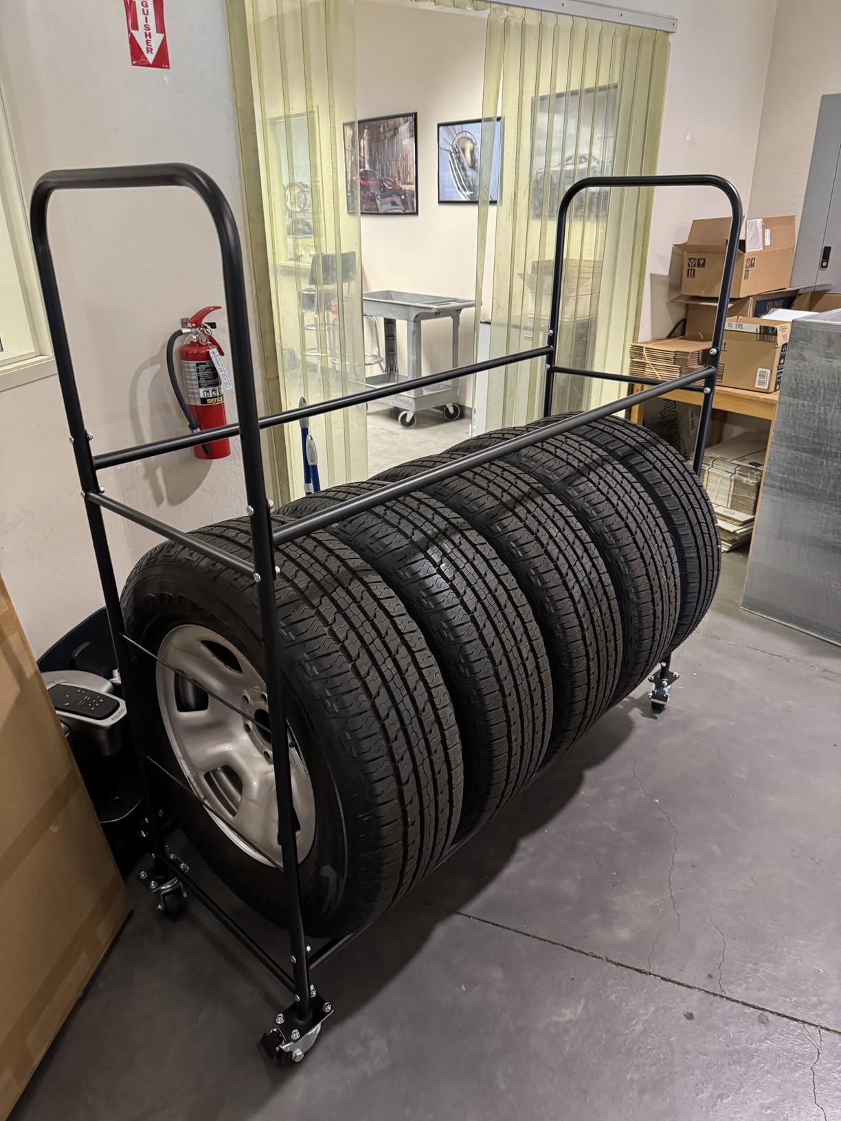 STEELAID Tire Storage Rack - Rolling Rack for Garage - Indoor/Outdoor Shelves 60 inch Organizer customer photo 2