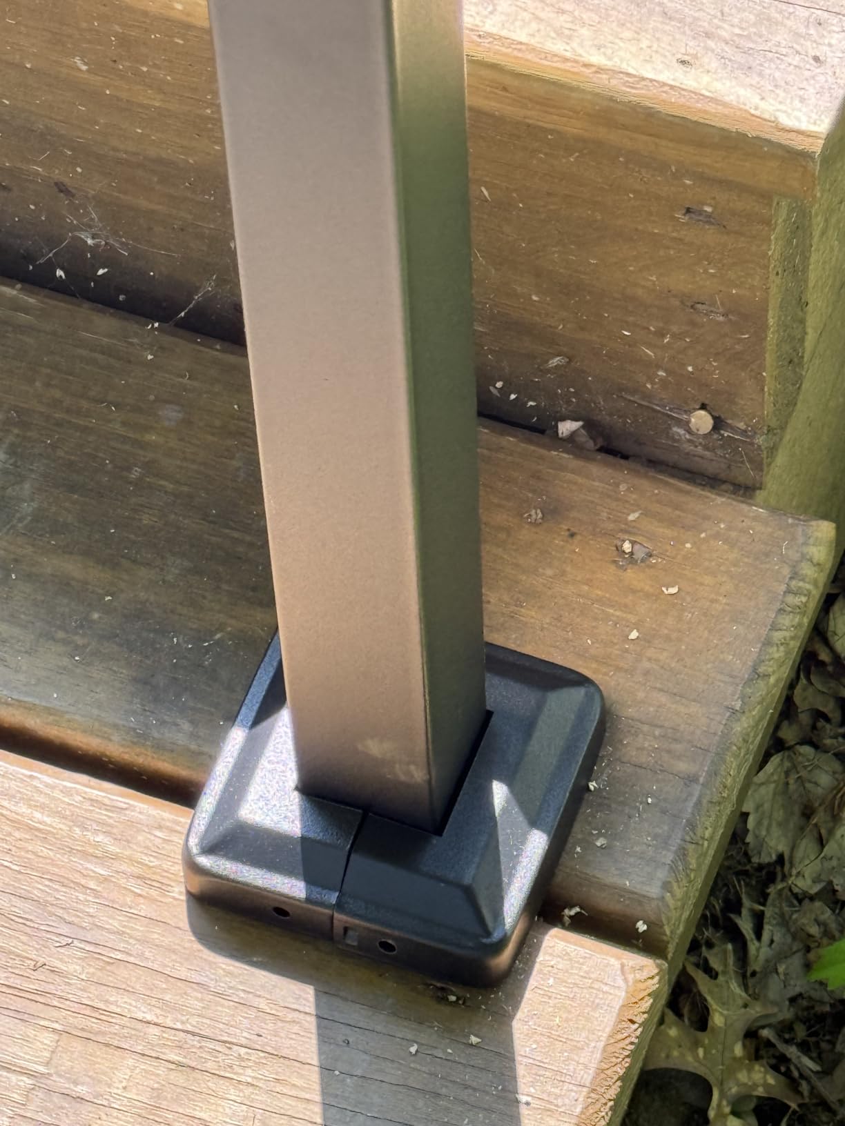 Metty Metal Hand Rails for Outdoor Steps,3 Step Stair Railing Kit customer photo 1
