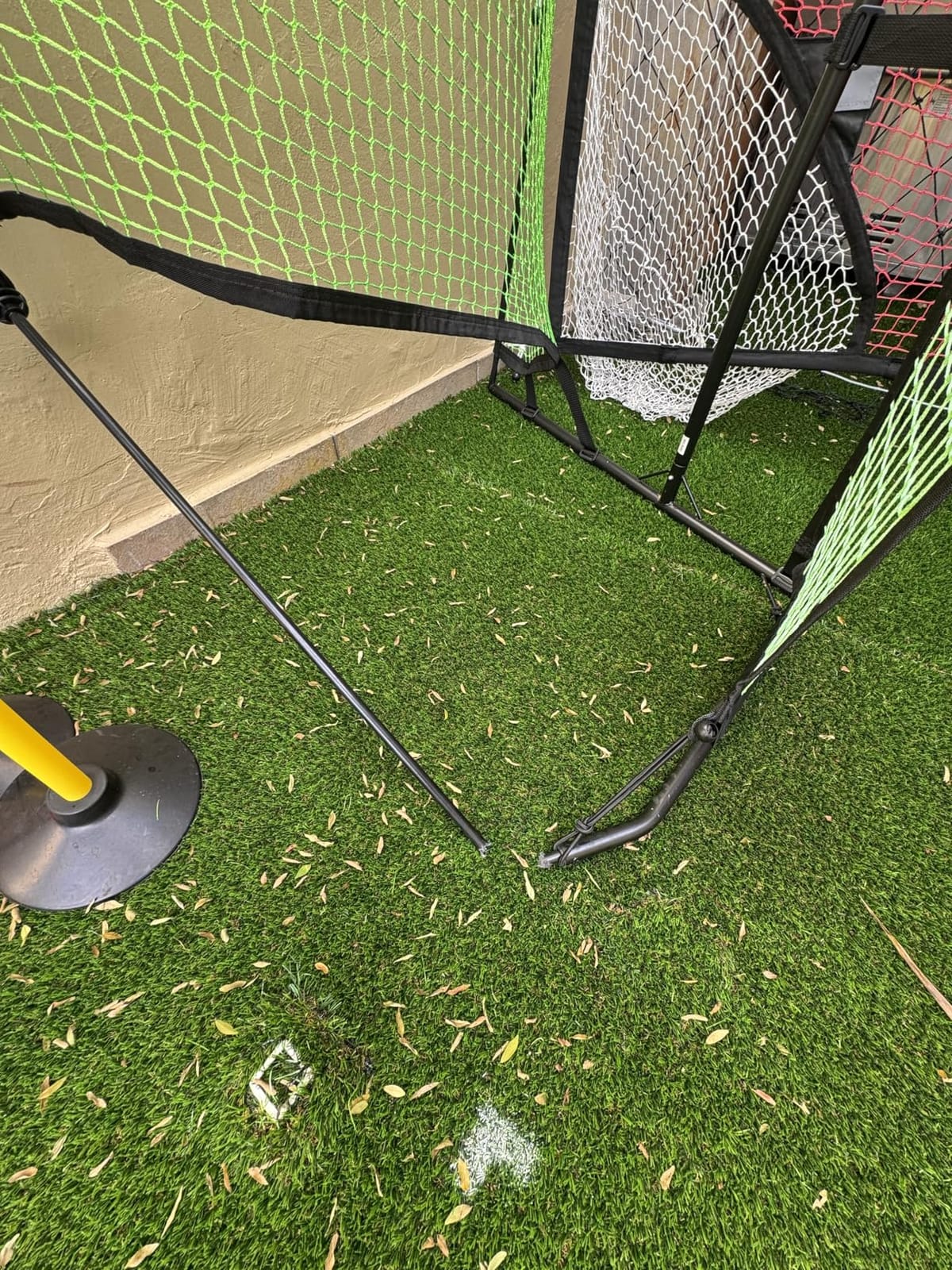 QUICKPLAY TEKKERS TRAINER Soccer Rebounder, 6.5x4' Spot & 6.5x1.5ft Ground Pass Nets, Alloy Steel, Fiberglass, Black, Green, Portable | Twin rebound nets, Portable steel frame, Turf, court & indoor, First touch & ball control, Solo training customer photo 1