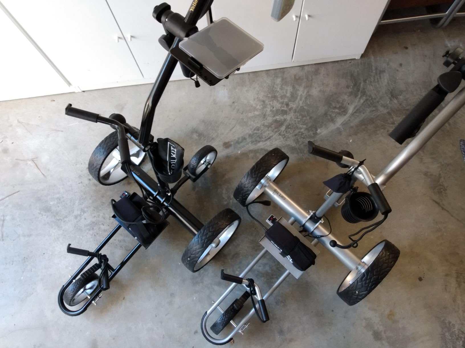 Cart-Tek Electric Golf Push Cart with Remote Control, 36 Holes on One Charge, Dual Quiet Motors, 10.4Ah Lithium Battery, Folding Steel Frame, the Yellowstone customer photo 1