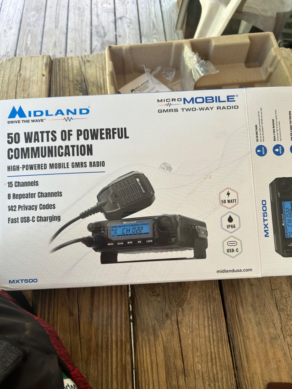 Midland MXT500 50W IP66 MicroMobile GMRS Two-Way Radio customer photo 1