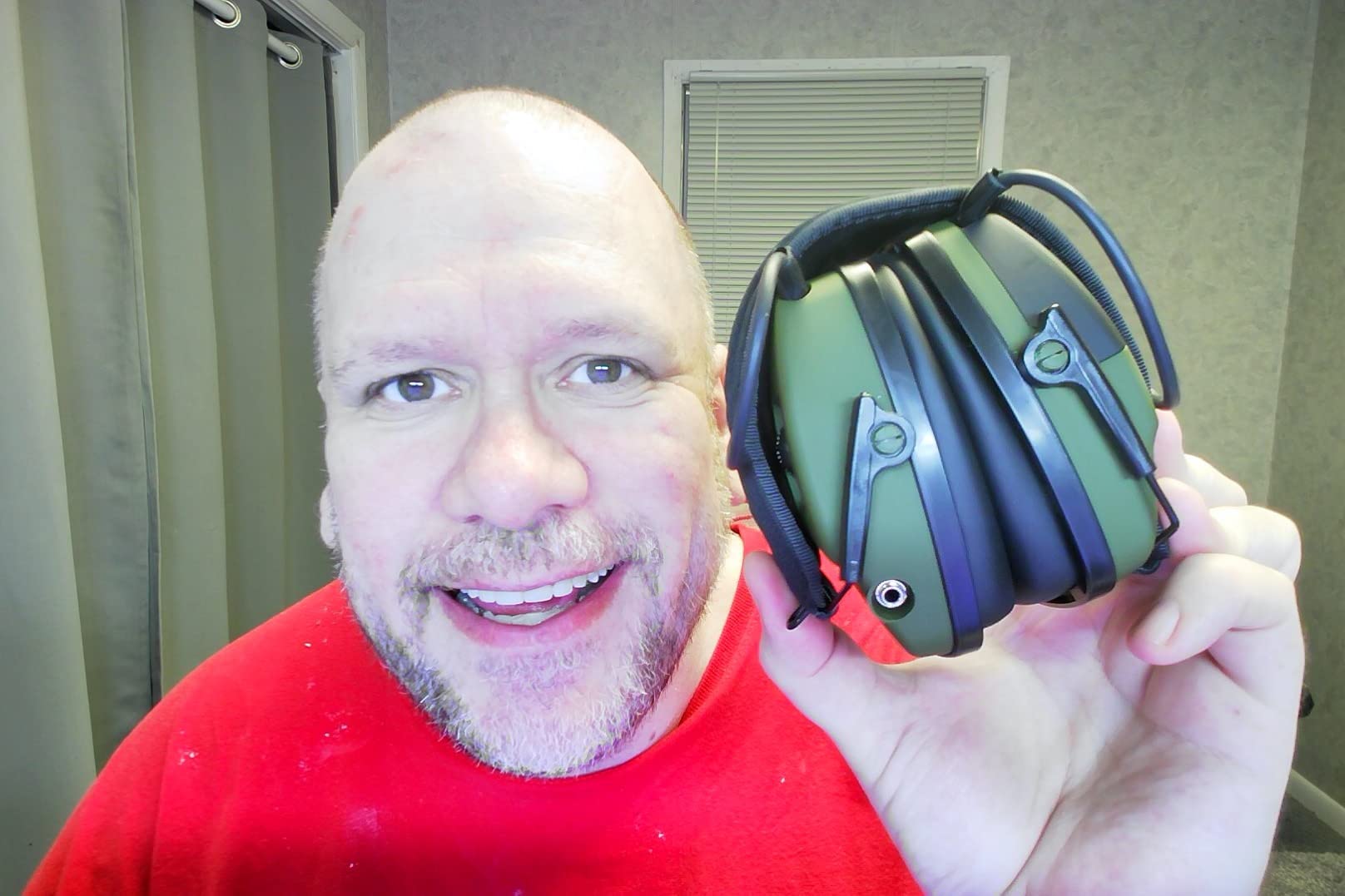 ZOHAN 035 Bluetooth 6.0 Shooting Ear Protection Earmuff, Active Noise Canceling, Hearing Protection with Sound Amplification (Green Bluetooth) customer photo 1