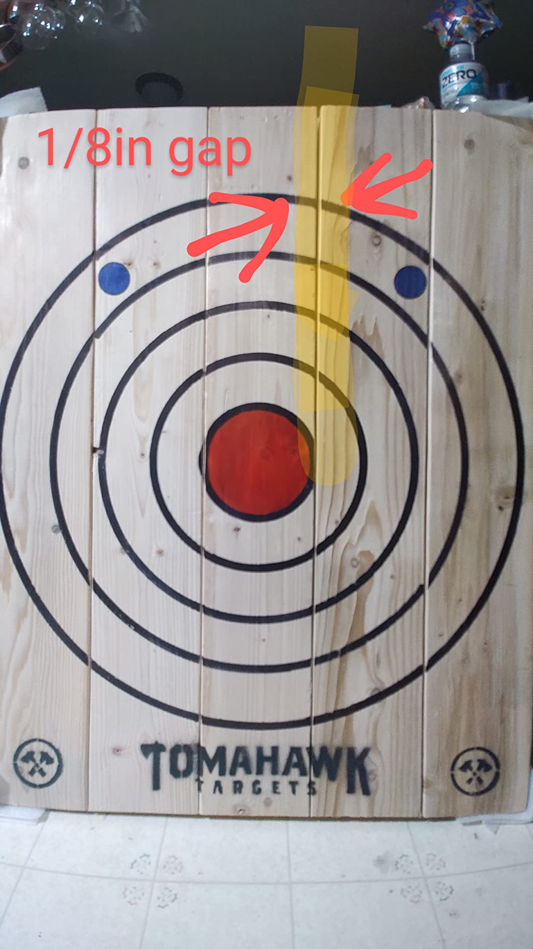 Tomahawk Targets - Large 4-Ring Hanging Axe Throwing Target Board and Knife Throwing Target Board customer photo 2