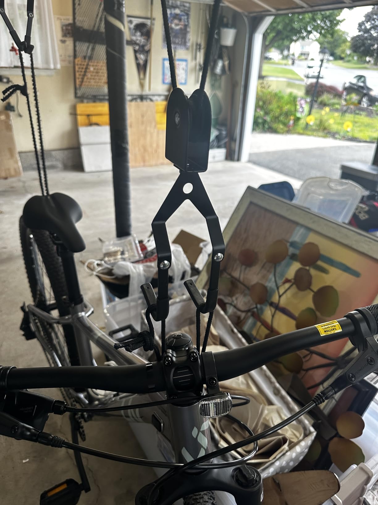 Wallmaster Ceiling Bike Hanger, Bicycle Lift Hoist Pulley System for Garage customer photo 1