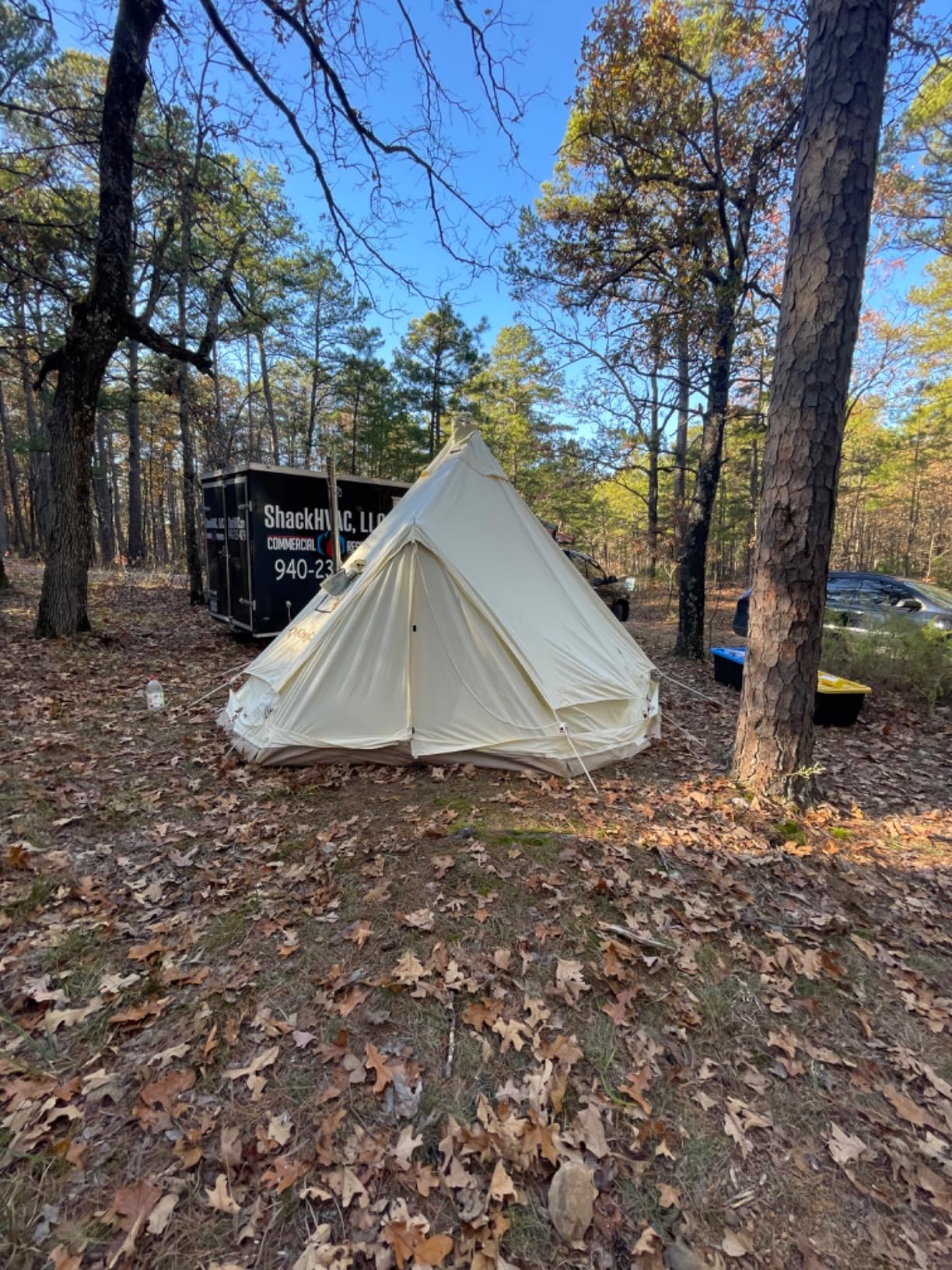 KingCamp Canvas Bell Yurt Tents, 13.2FT/16.4FT 4 Seasons Large Waterproof & Windproof Luxury Glamping Tent w/Stove Jack for Family Outdoor Camping, Hunting, Parties customer photo 1