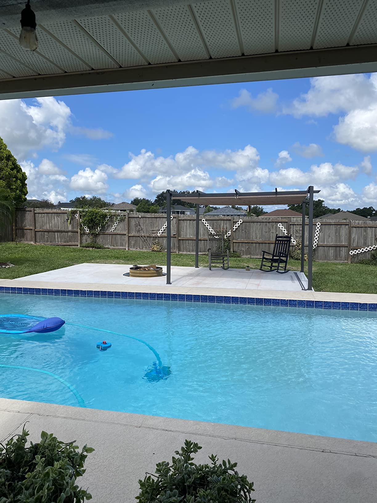 Aoodor 12 x 12 ft Outdoor Pergola with Retractable Shade Canopy, Matte Aluminum Frame, 4 Roller Shade Curtains, Grape Trellis for Patio, Backyard, Garden, and Deck, Brown customer photo 1