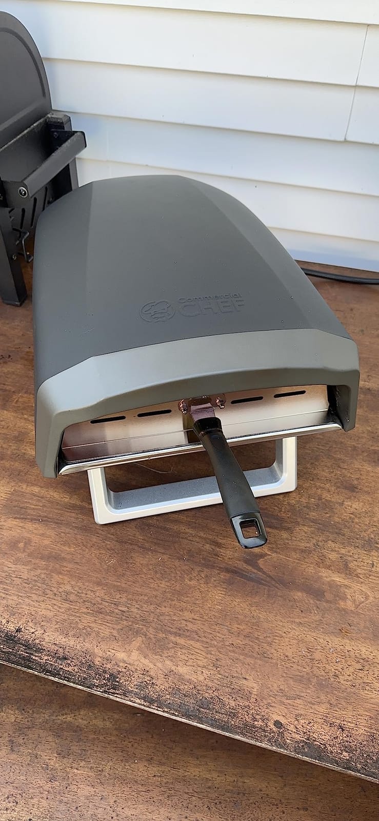 Commercial Chef Outdoor Gas Pizza Oven – Portable Propane Pizza Maker with Door, Peel, Stone, Cutter, and Cover - L-Shaped Burner, Foldable Legs customer photo 2