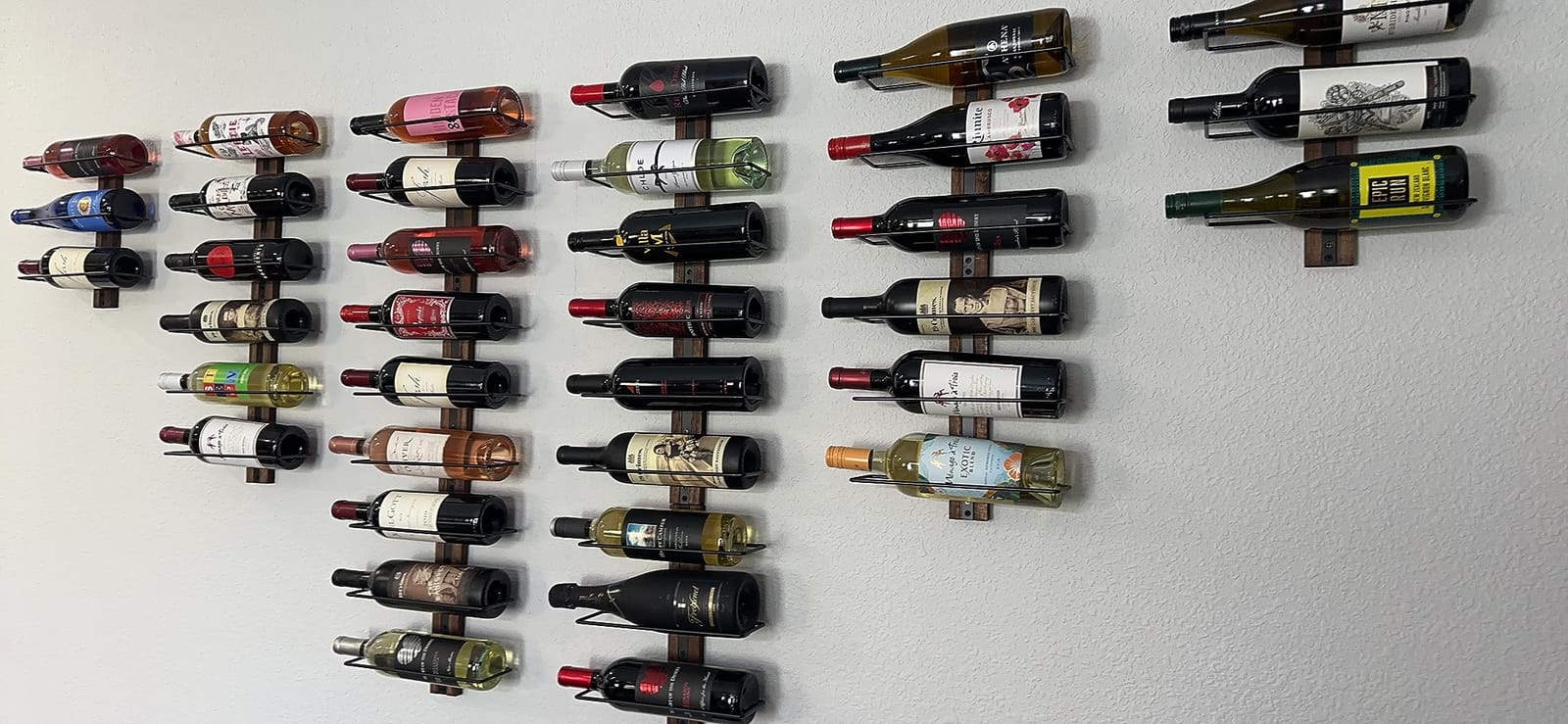 Wall Mounted Wine Rack, 12-Bottle Wall Wine rack with Solid Wood Backboard customer photo 1