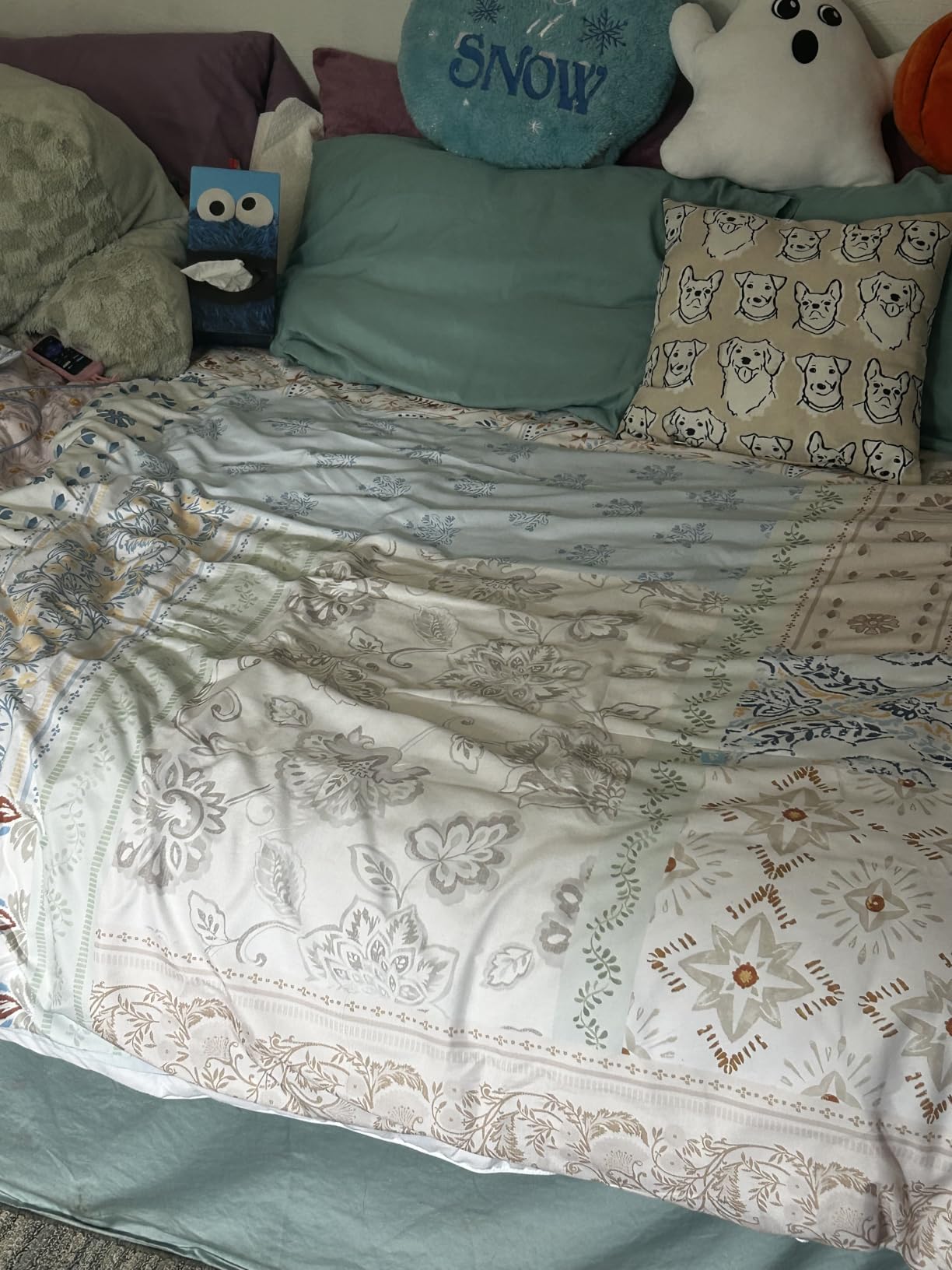 Bedsure Duvet Cover Queen Size - Gingham Reversible Buffalo Plaid Duvet Cover Set with Zipper Closure, 3 Pieces Blue Bedding Set with 8 Corner Ties and 2 Pillow Shams 20