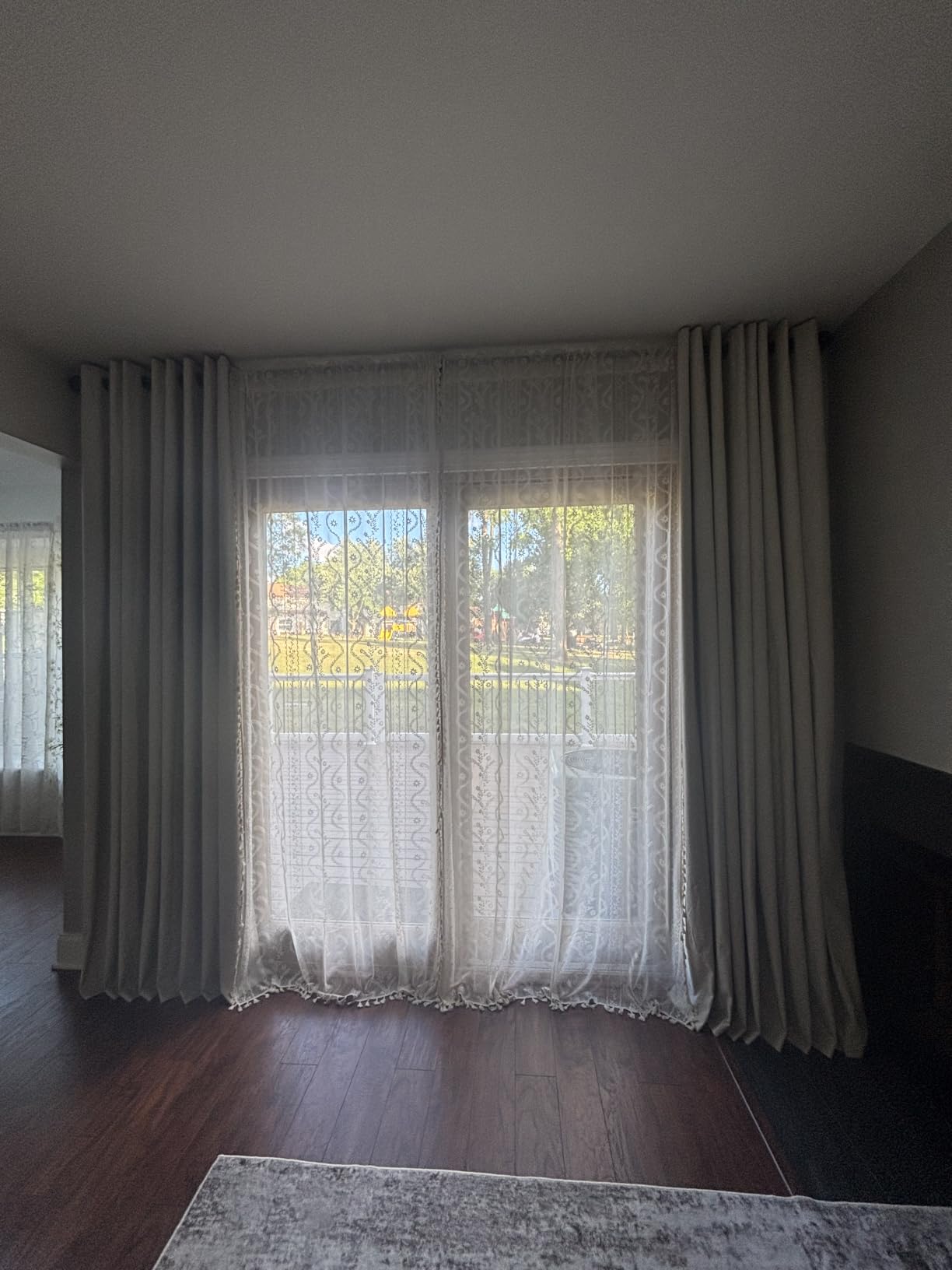PrinceDeco 100% Blackout Curtains for Bedroom Window Treatment Thermal Insulated Warm Drapes for Winter Linen Textured Curtains Heat and Full Light Blocking Drapes 2 Panel Sets,Sage,52x84 Inch customer photo 1