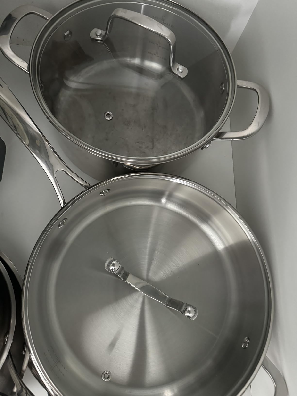 Martha Stewart Castelle 10 Piece 18/8 Durable Stainless Steel Induction Safe Non-Toxic Triply Bottom Kitchen Pots and Pans Cookware Set - Dishwasher Safe customer photo 2