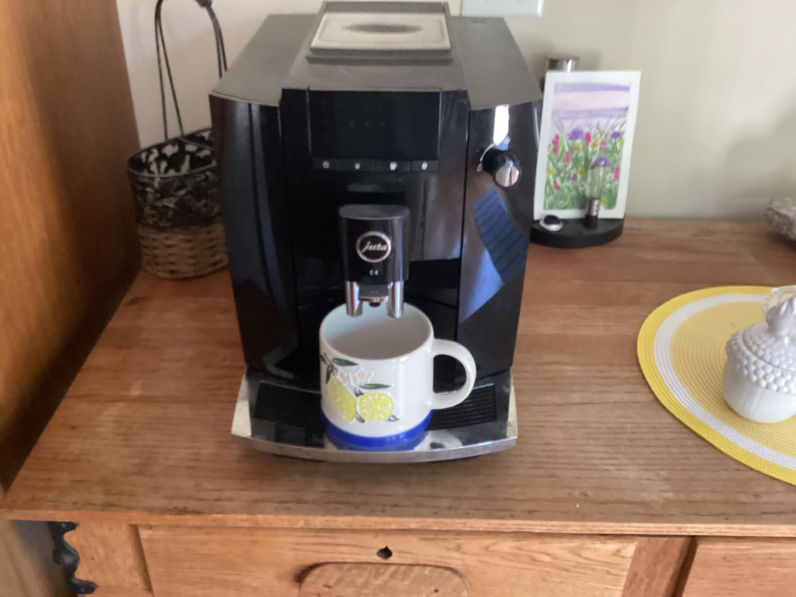 Jura E4 Piano Black Automatic Coffee Machine customer photo 1