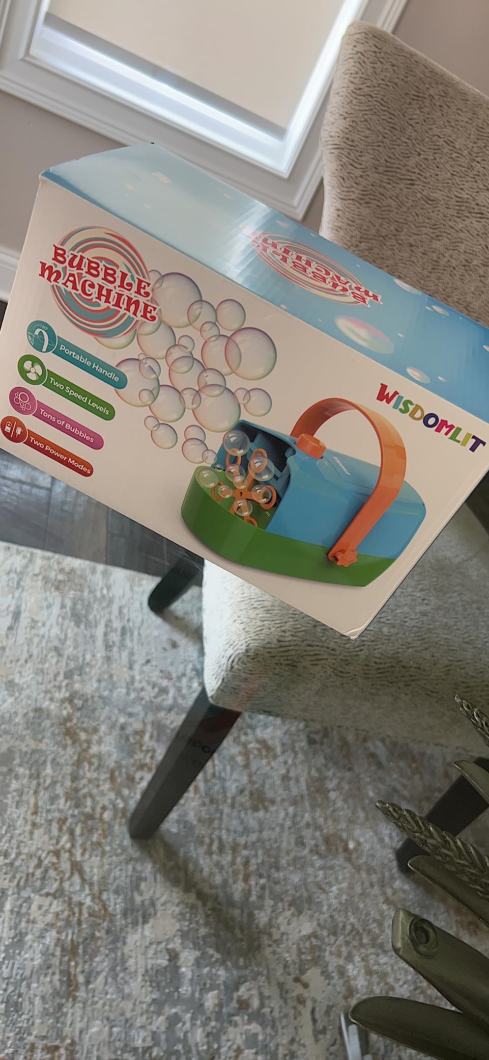 Wisdomlit Bubble Machine, Automatic Bubble Blower, 3-in-1 Bubble Maker customer photo 2