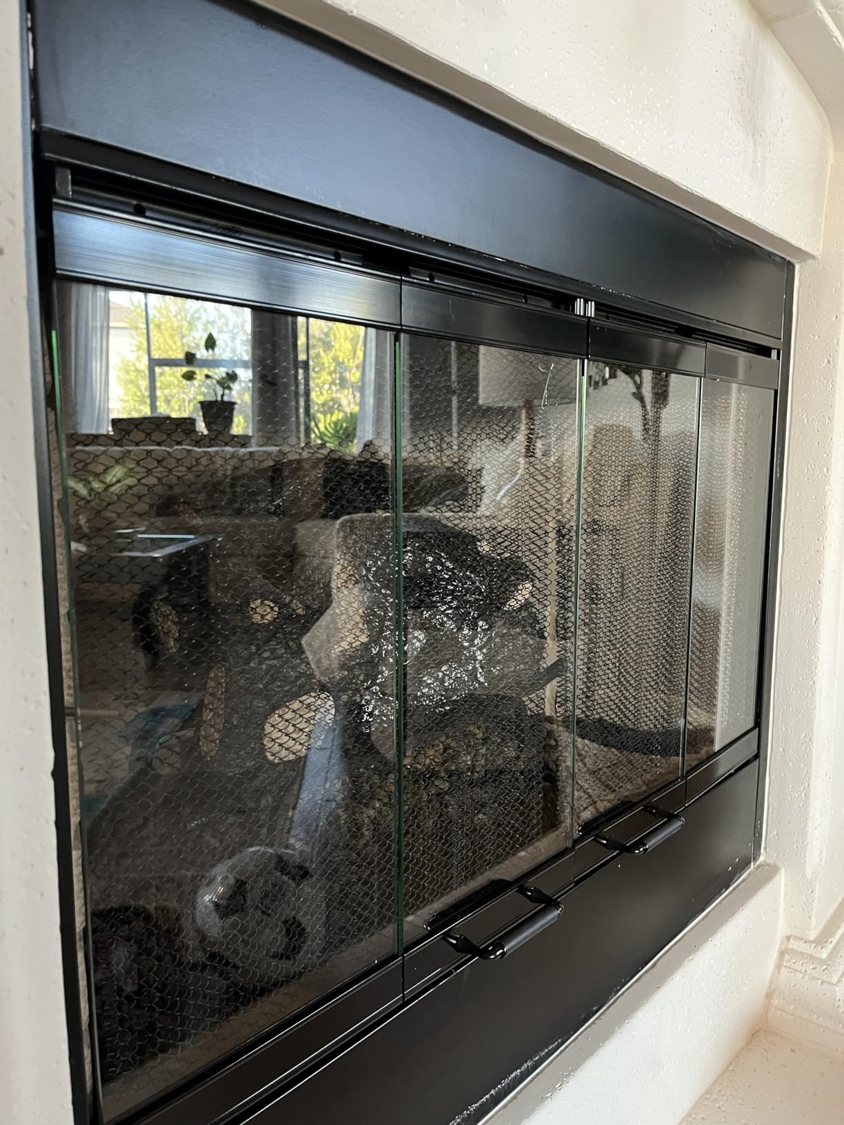 Fireplace Glass Door Set for Heatilator Fireplace Model# E36, E-36I, EC36, EC-36I, EL36, BC36R, BC36C (Black Finish) customer photo 2