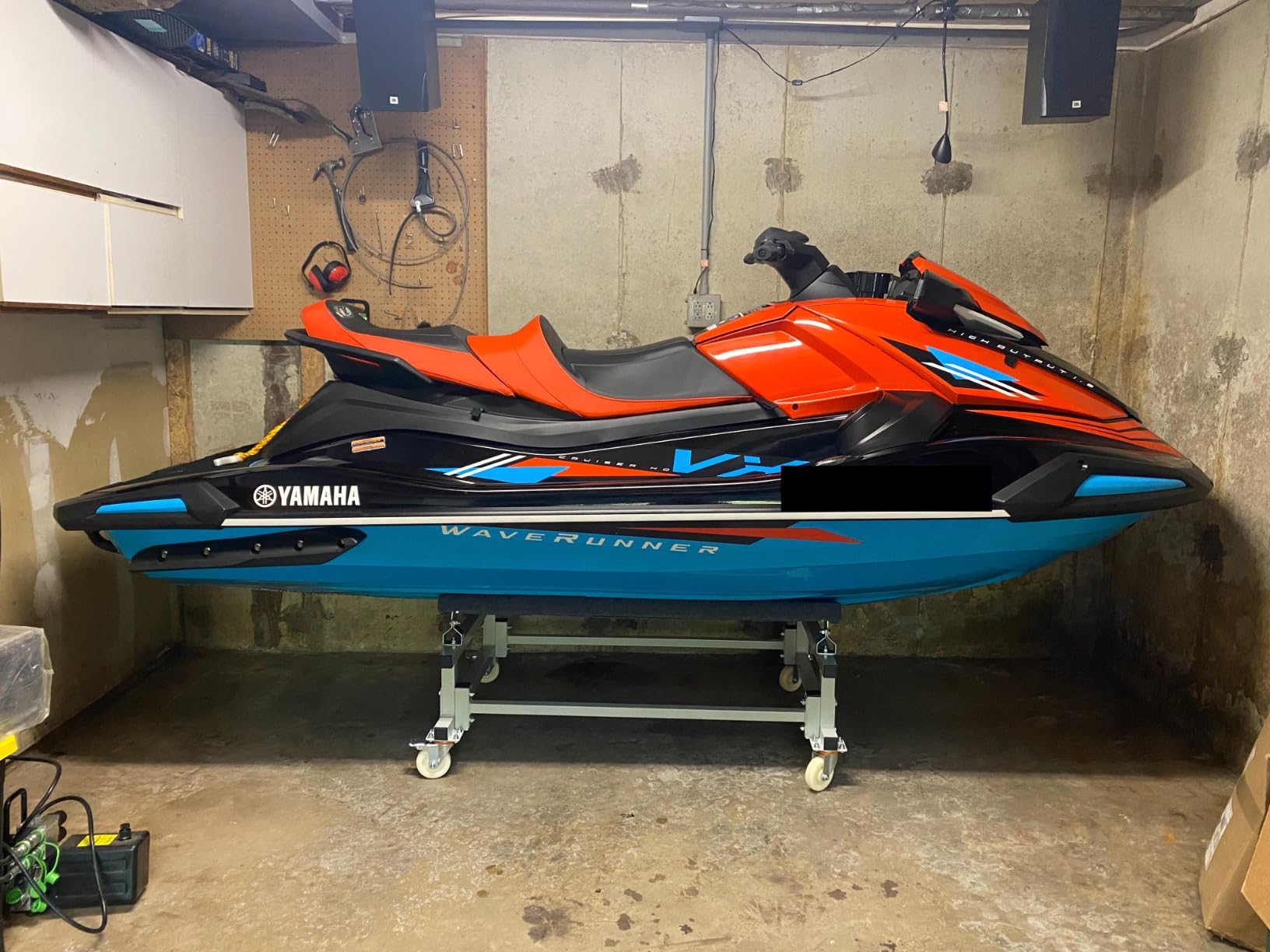 Jet Ski Dolly Cart, PWC Stand with Adjustable Carpeted Bunks customer photo 2