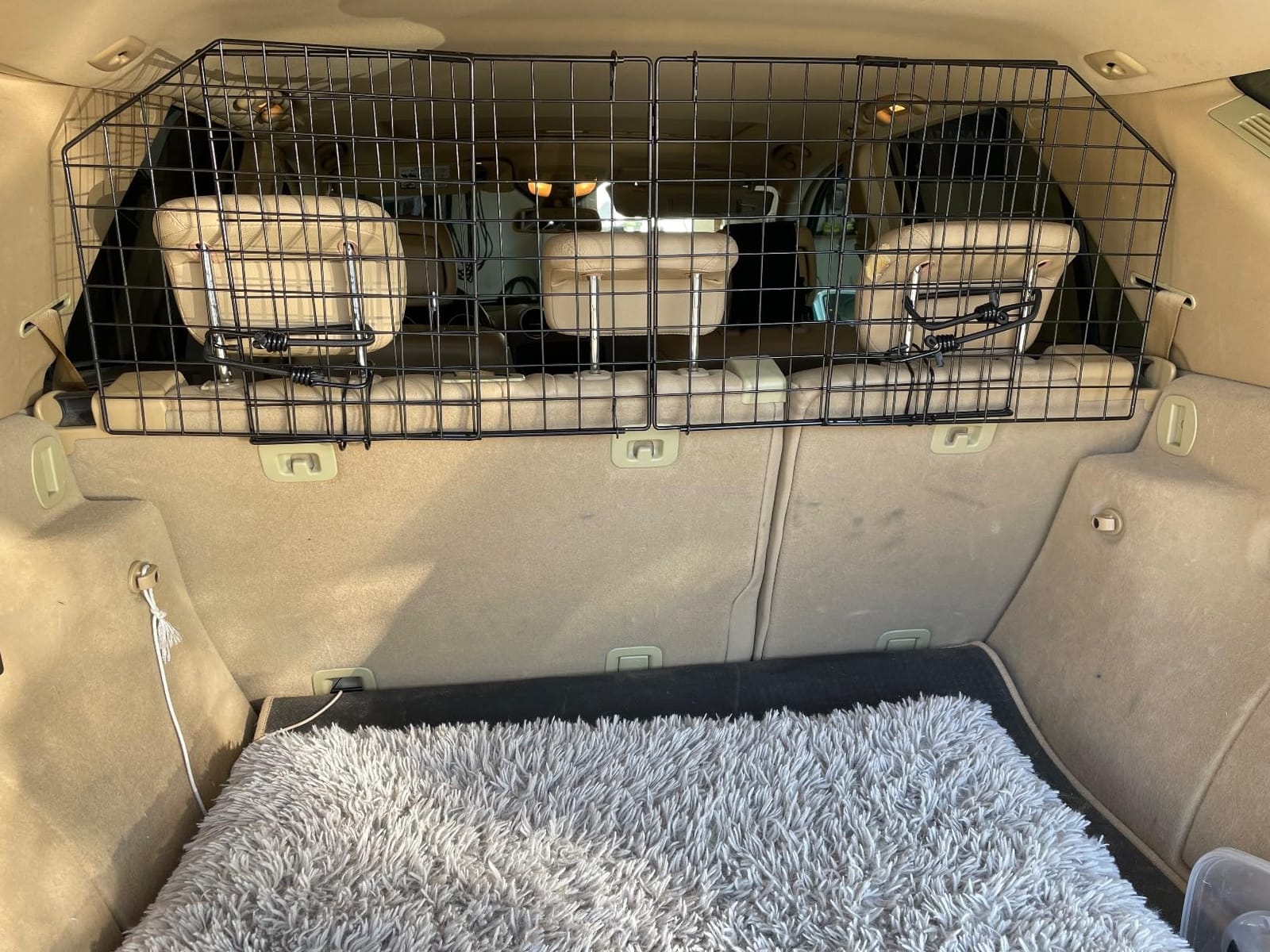 Dog Car Barrier for SUV Trunk Cargo Area, Foldable & Adjustable Car Divider and Cargo Gate to Keep Dogs in Back (Patent Design) customer photo 2