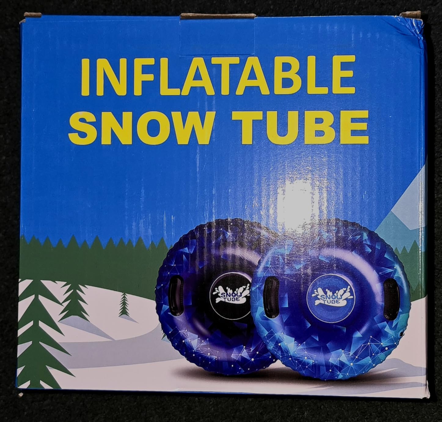 Snow Tube, WOLKEK 40 Inch 2Pack / 47 Inch 1Pack Snow Sled for Kids and Adult, Thickened Heavy Duty Hard Bottom Sleds for Snow with Handles, Winter Toys for Outdoor Sledding Snow Tube Sports customer photo 2