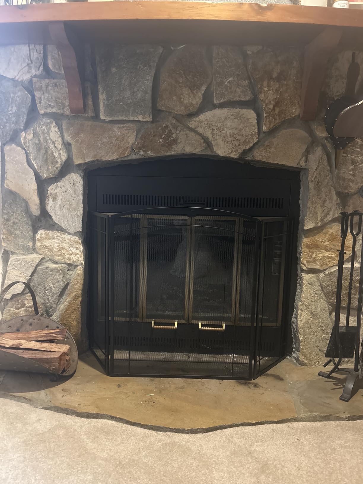 FEED GARDEN 3 Panel Fireplace Screen 48