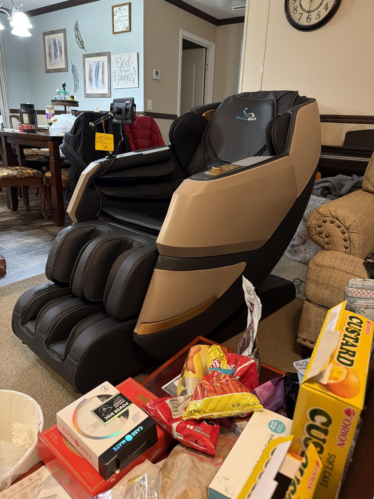 MassaMAX 2026 4D Massage Chair, Full Body Recliner with OTA Cloud Tech, Deep Yoga Stretch, 27 Auto Modes, 55