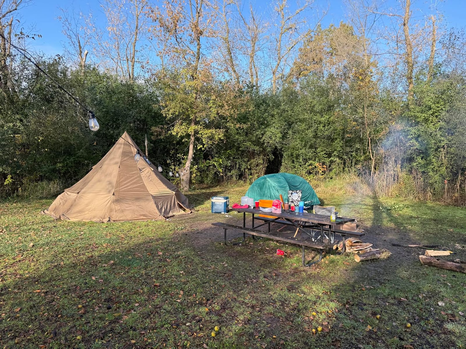 Preself 4~6 Person Tipi Hot Tent T3 XL with Screen Window, Height 8' 6