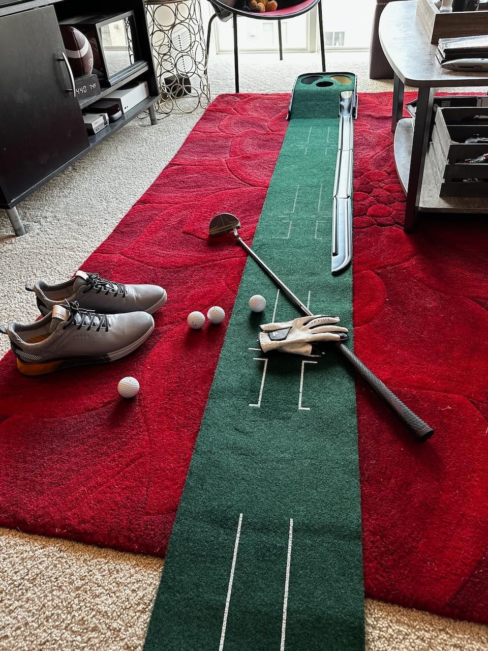 CHAMPKEY Golf Putting Green Indoor - Advanced Guides Golf Putting Mat - Enhance Putting Accuracy and Challenge customer photo 2