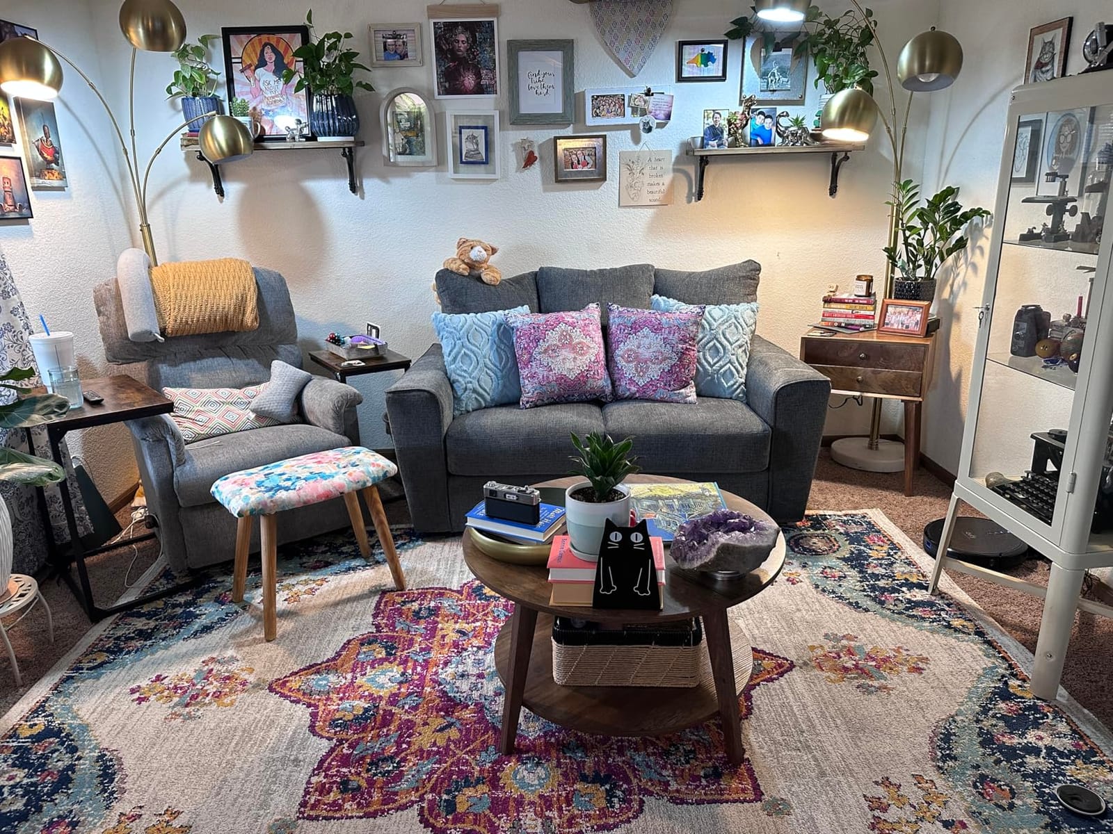 Signature Design by Ashley Gray Chenille Sofa, Easy Assembly, Stairatt customer photo 1