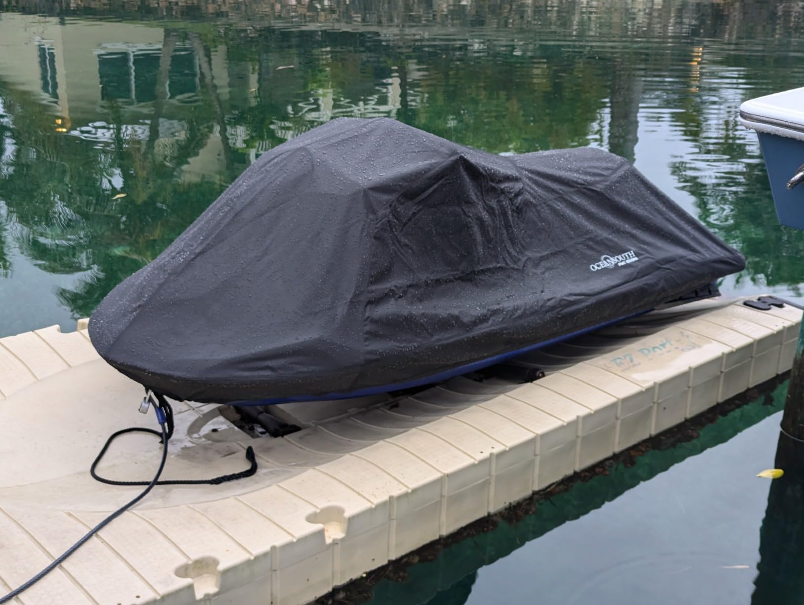 Oceansouth Yamaha EX Deluxe Jet Ski Cover – Custom Fit PWC Cover – Trailerable & Storage – Waterproof, UV Resistant, Breathable Marine Fabric customer photo 1