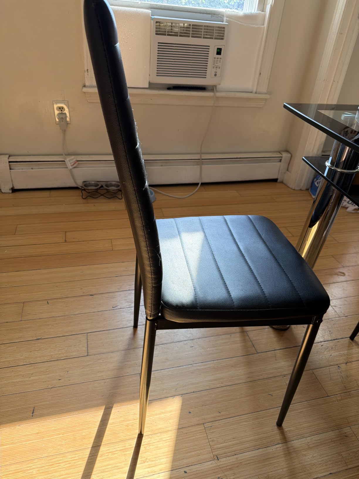 Karl home Dining Chairs Set of 4, PU Leather & High Back, Black customer photo 2