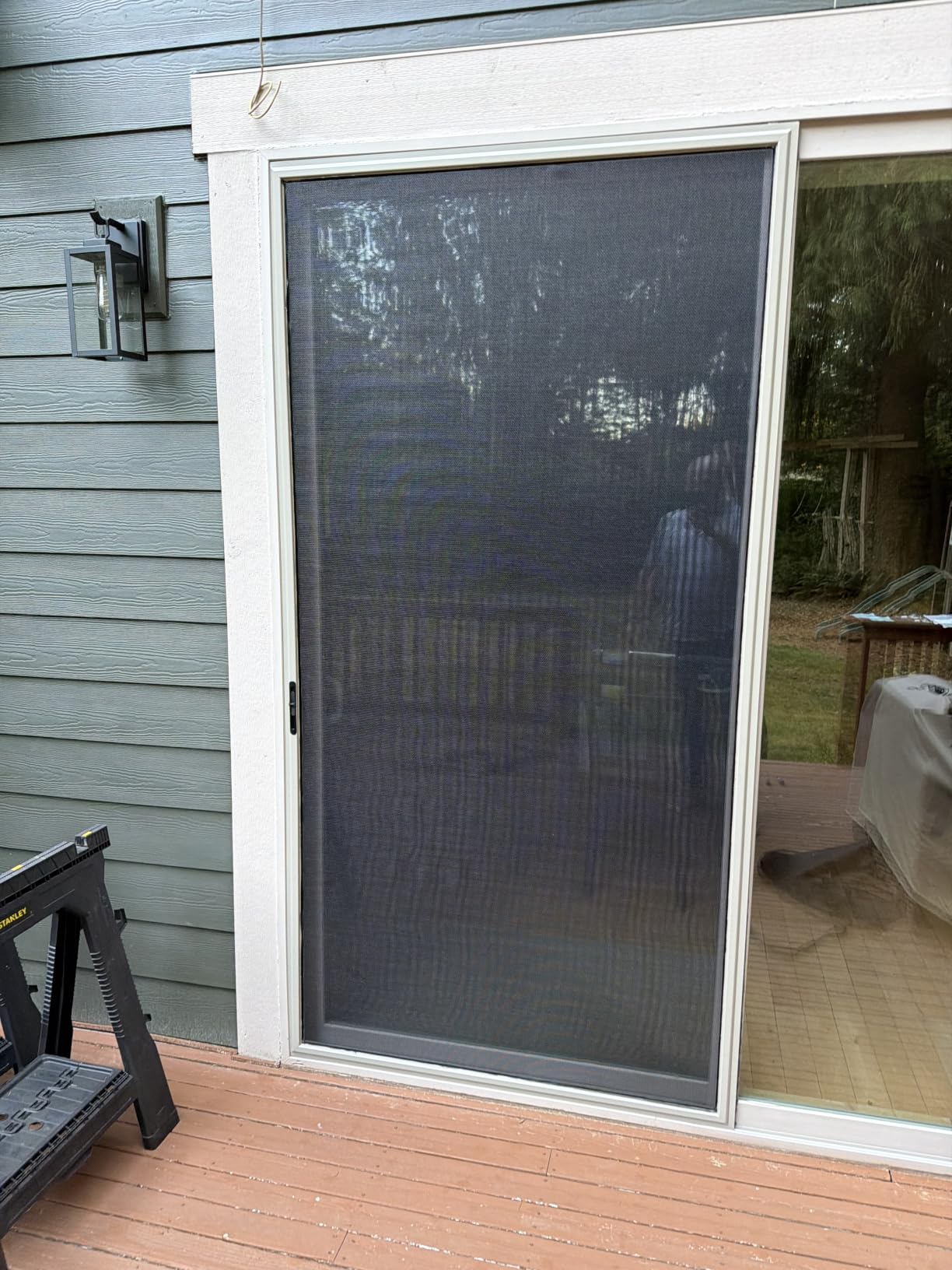 Custom Size Sliding Patio Screen Door Kit – Made to Order Aluminum Frame, Assembly Required, Locking Handle, 5 Color Options, Optional PetScreen® Mesh customer photo 1