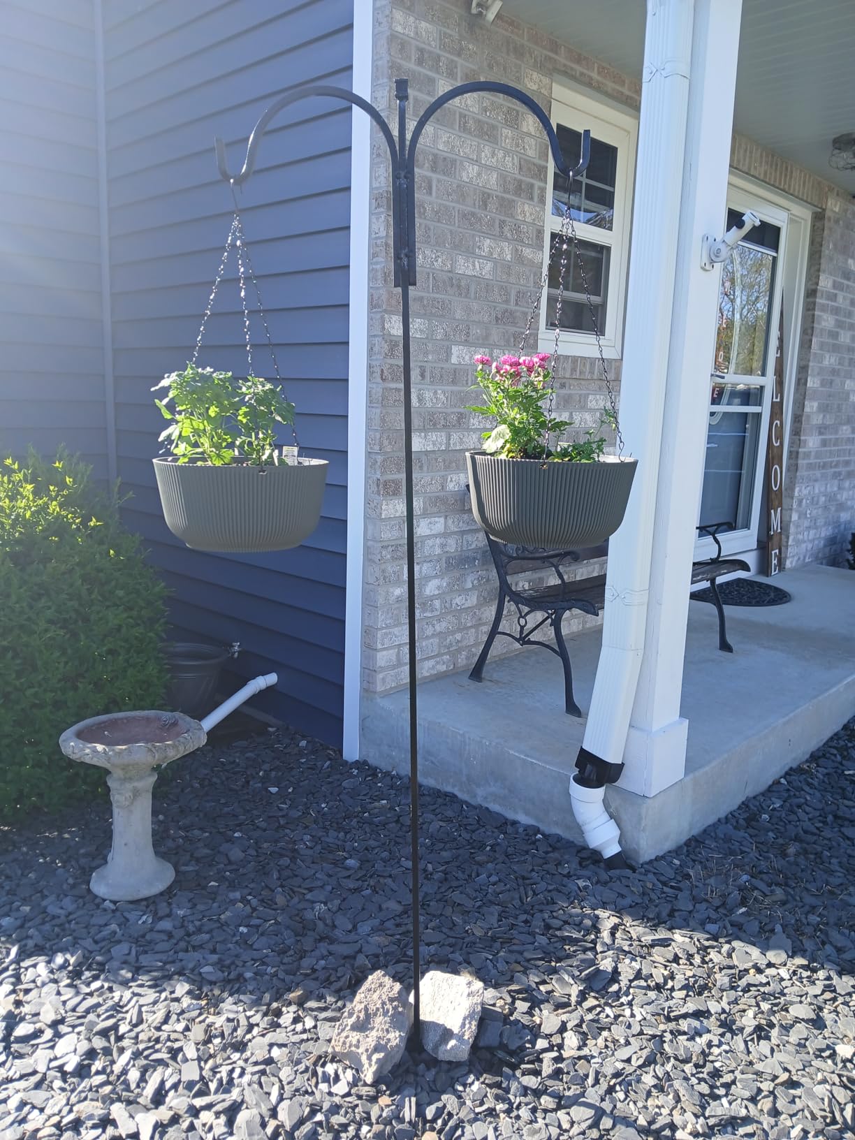 T4U Hanging Planters for Indoor Outdoor, 10 Inch Self Watering Pots, 2 Pack customer photo 1