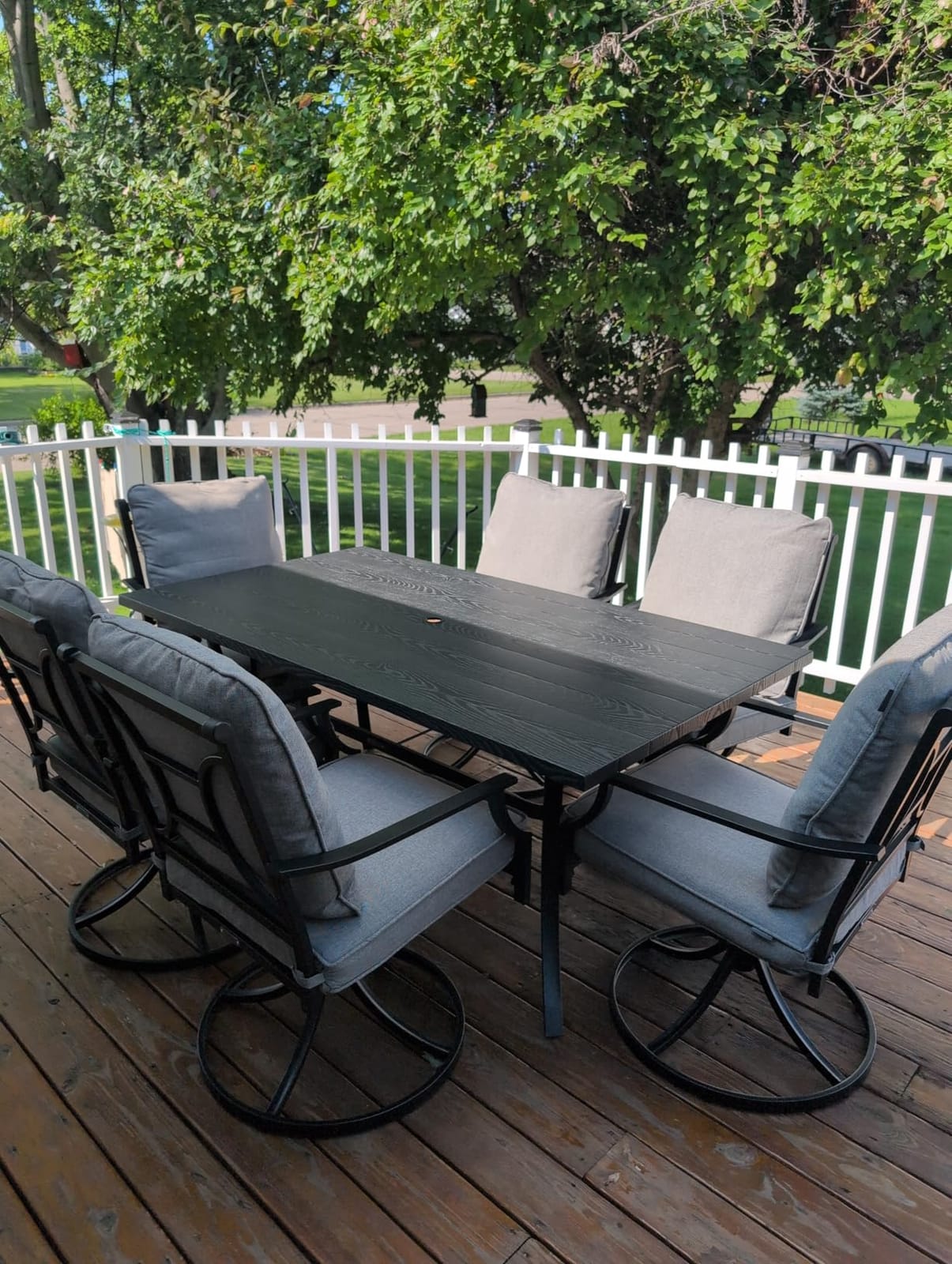 Grand patio 7-Piece Outdoor Dining Set for 6 with Swivel Patio Chairs customer photo 2
