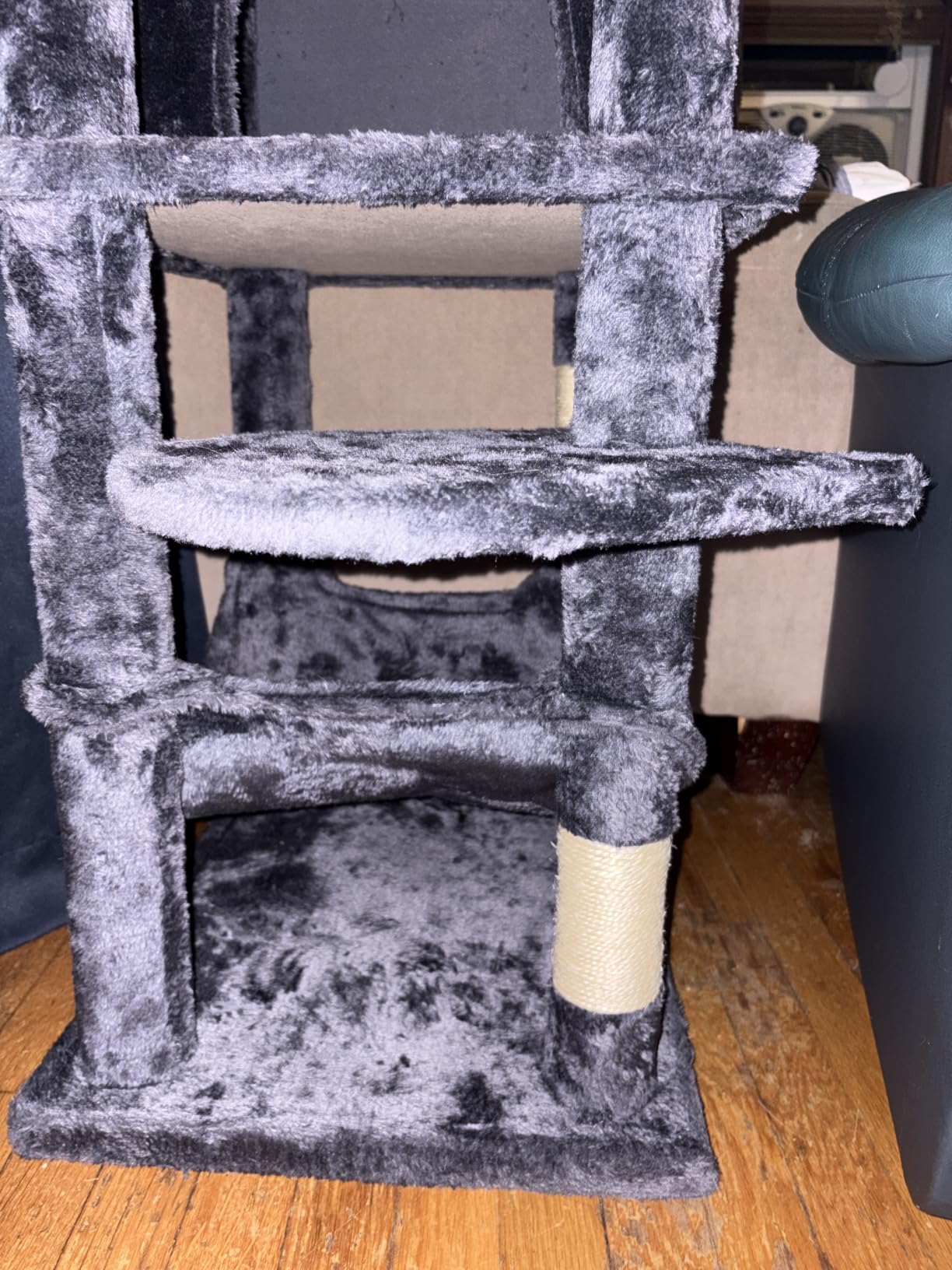 Feandrea Cat Tree, 59.5-Inch Tall Cat Tower, Multi-Level Condo, Light Gray customer photo 2
