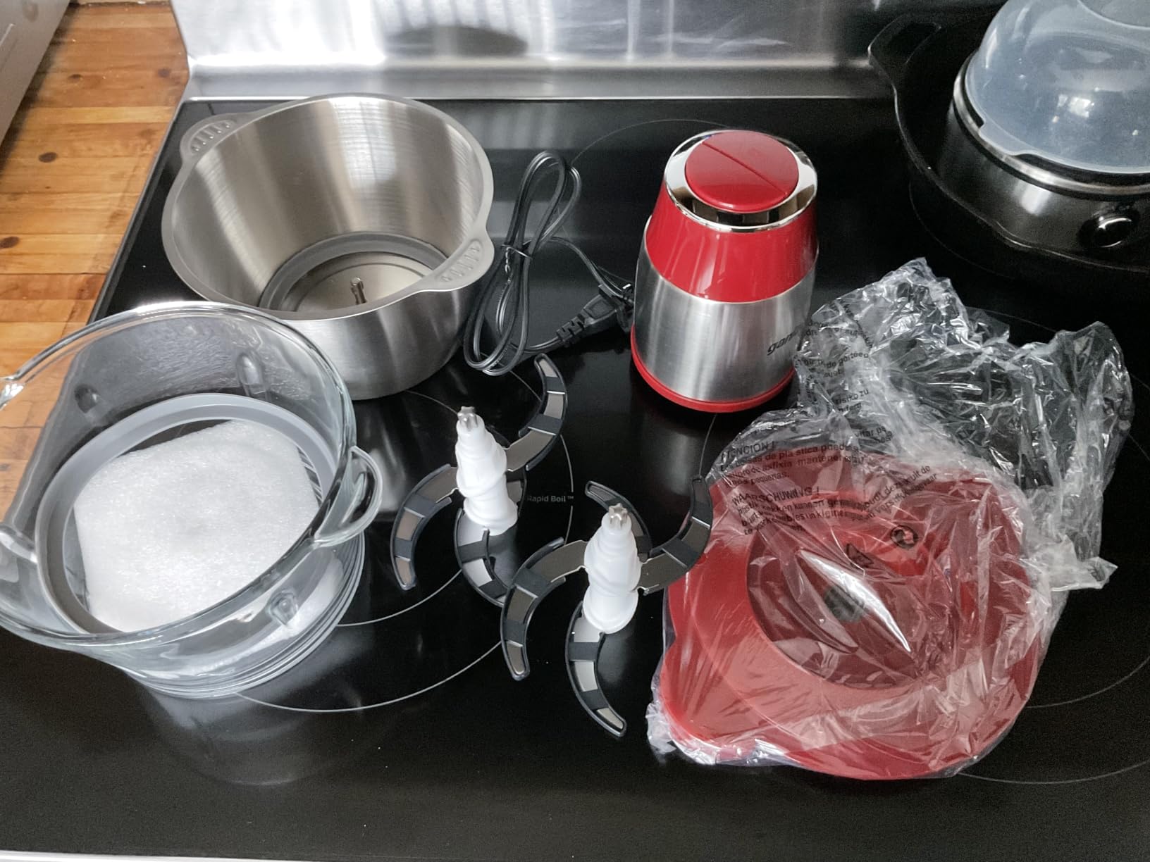 Ganiza Food Processors with 2 Bowls, 450W Meat Grinder Vegetable Chopper | 2-Speed Electric Food Chopper with 8 Cup Glass & 8 Cup Stainless Steel Bowls -Includes 2 Sets of Blades for Fruits/Meat/Nuts customer photo 2