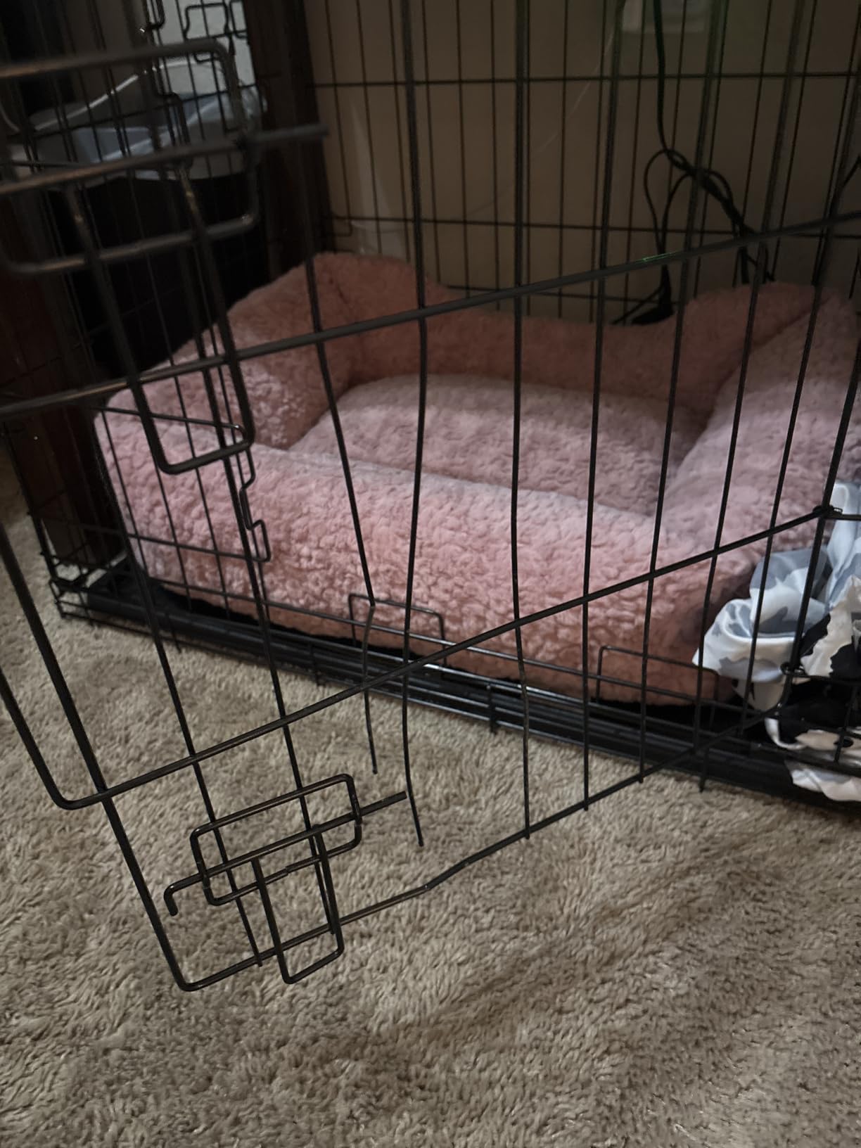 CAPHAUS Foldable Dog Crate Wire Metal Kennel w/Leak-Proof Pan & Protecting Feet & Divider Panel, Small, Medium & Large Indoor Cage, 48” w/Single or Double Doors customer photo 1