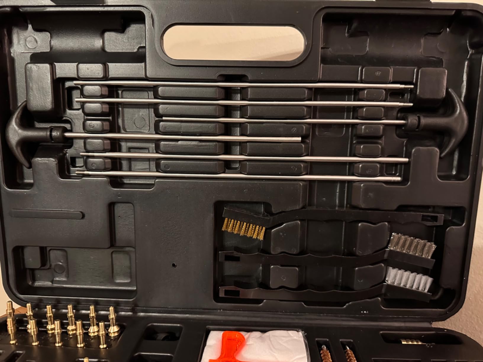 Universal Gun Cleaning Kit for All Guns - Portable Gun Cleaning Kits for Handguns and Rifles, Shotgun, Airsoft - Incl. Stainless Steel Rods, Brass Jags, Gun Cleaning Patches, Cleaning Swabs customer photo 1