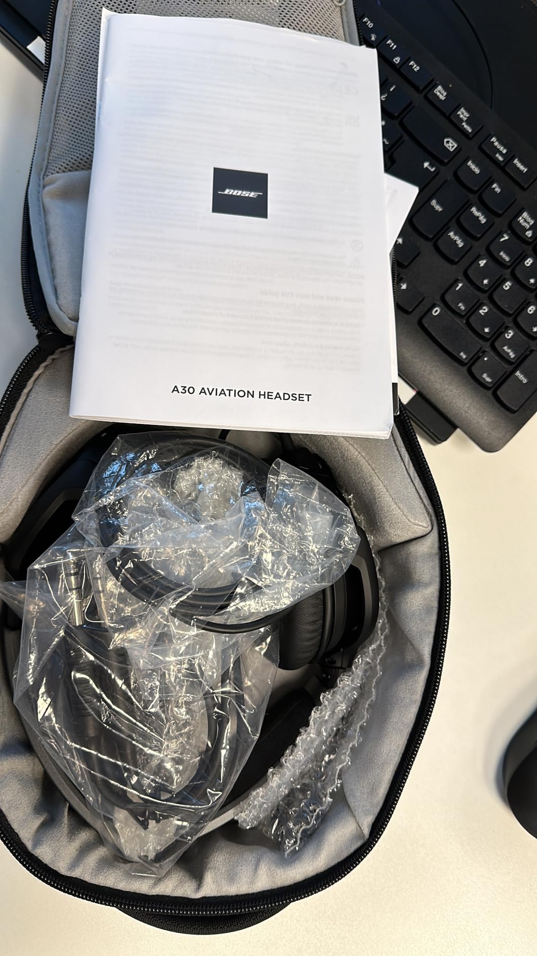 Bose A30 Bluetooth Aviation Headset - Lightweight Comfortable Design, Adjustable ANR and Noise Cancelling Microphone, [Dual Plug] – Black customer photo 1