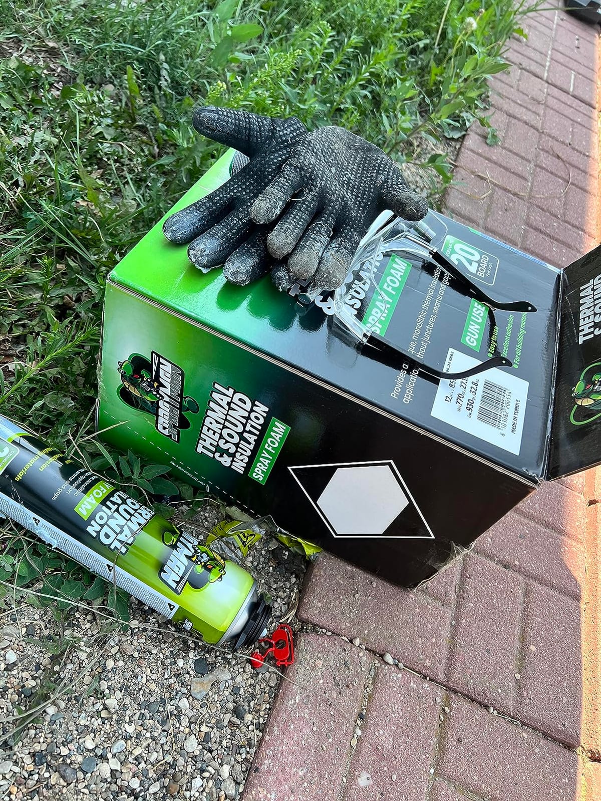 Sprayman Spraycoat Fire Rated Spray Foam Insulation Kit 480 Sq.Ft - High R-Value (11.32 / 2in) Closed Cell Heat & Noise Insulation for Wall & Attic - Gun, 2 Cleaners & Safety Gear - 27.1 oz, 24 Pack customer photo 1