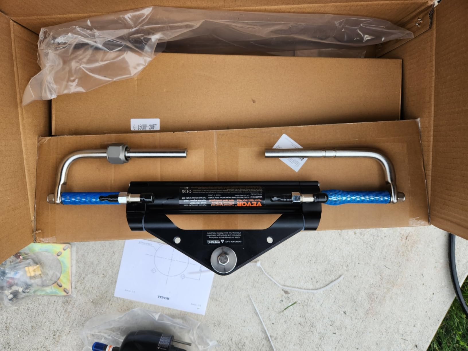 VEVOR Hydraulic Steering Kit 150HP Hydraulic Outboard Steering System 20 ft customer photo 1