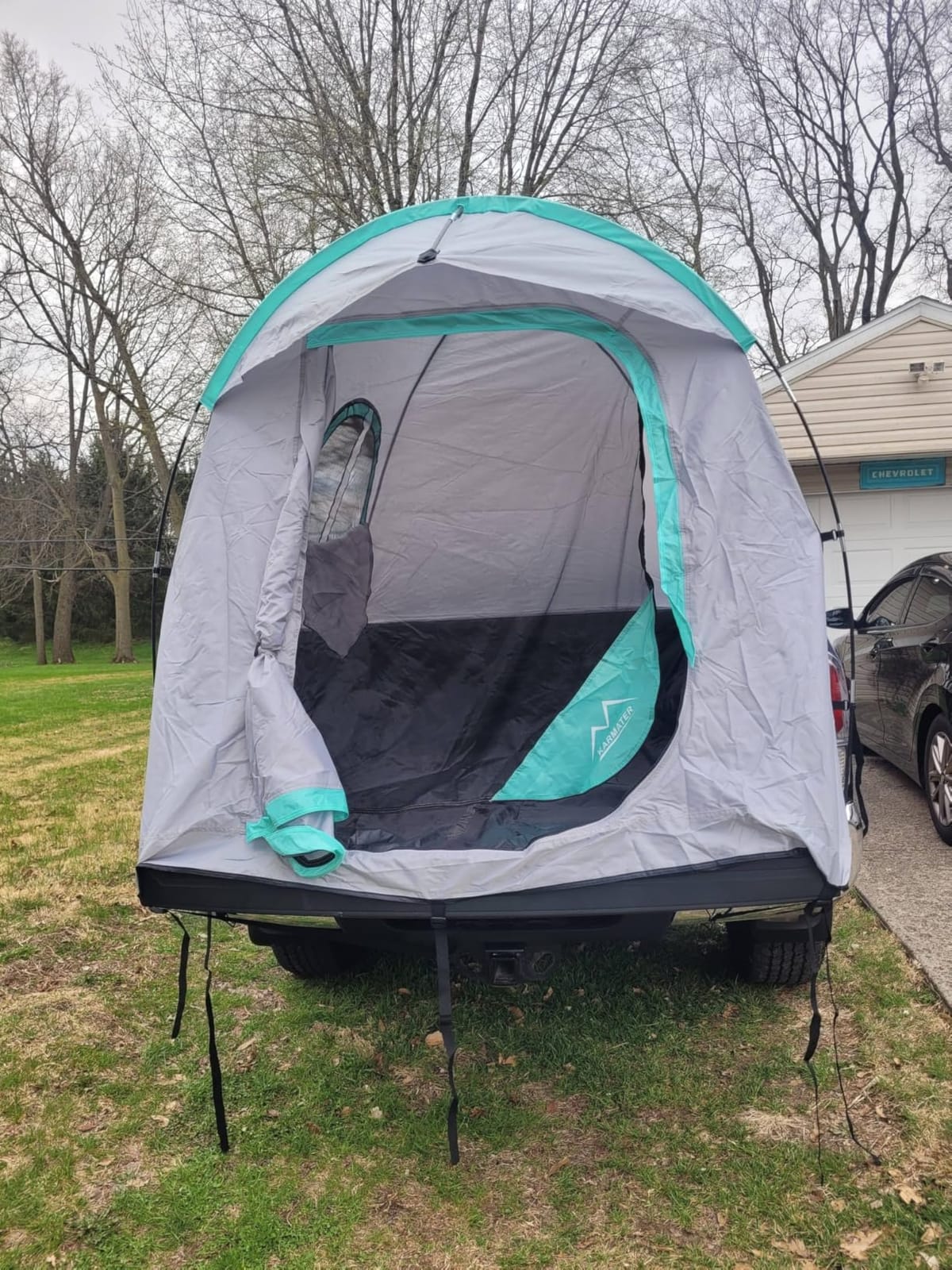 Truck Bed Tent for 5.5-6.5 Ft Bed, Waterproof PU2000mm Tent for Camping customer photo 2