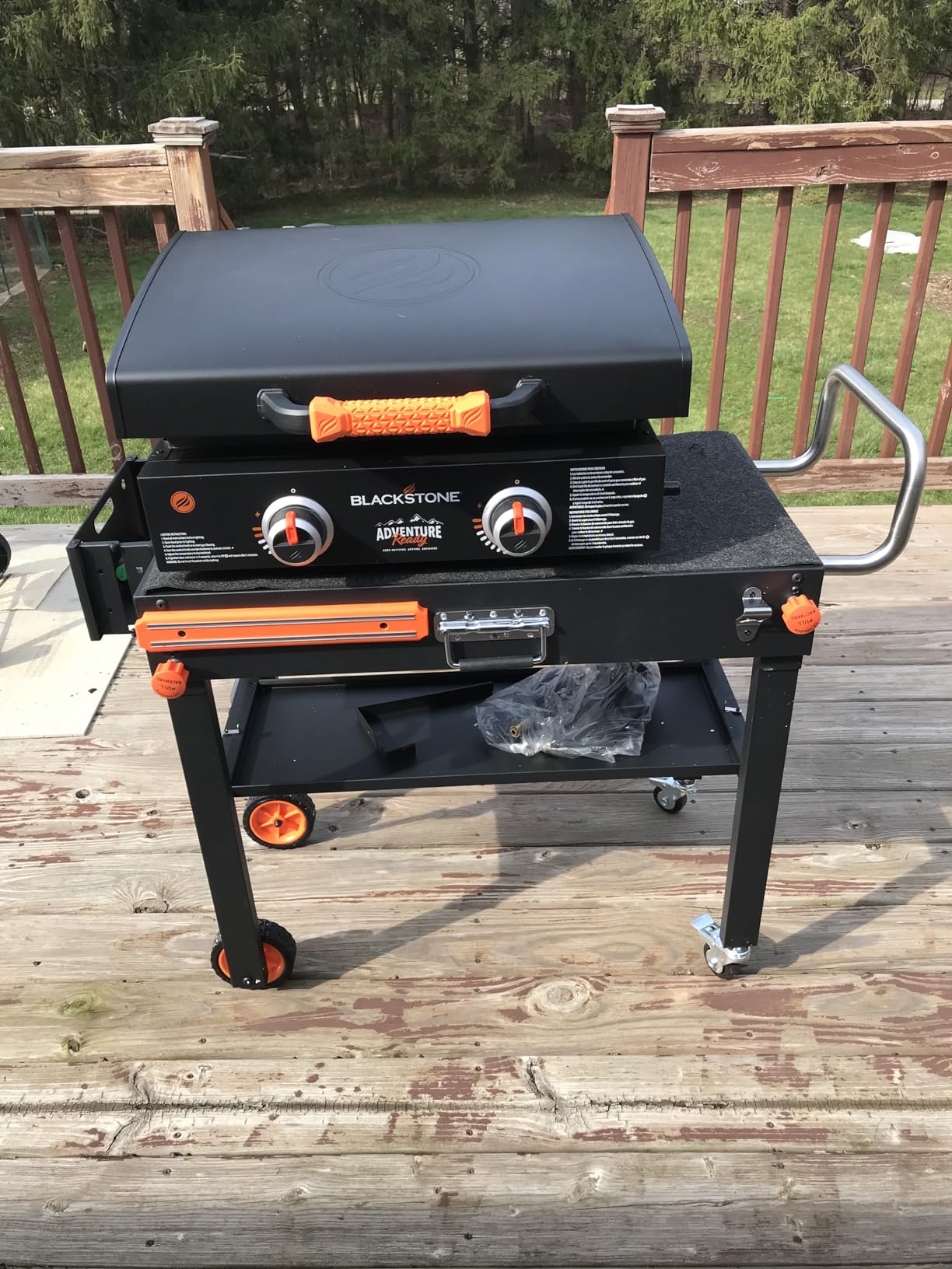 EUTRKei Grill Table for Blackstone Griddle, Portable Grill Cart with Caddy customer photo 1