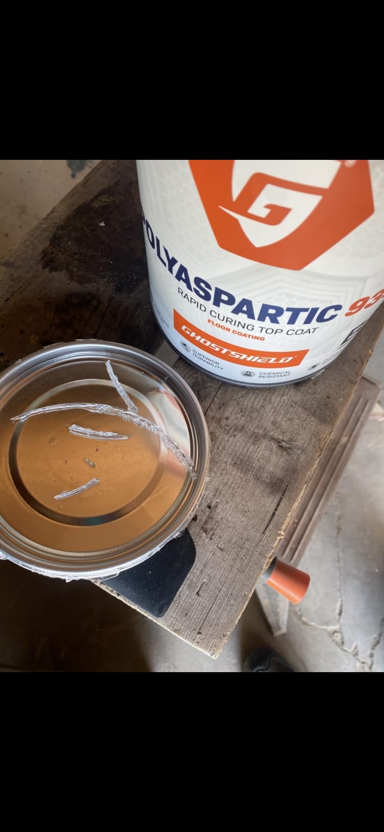 Ghostshield Polyaspartic 930-2 Gallon Kit - Fast Cure Topcoat Coating for Flake Floor Systems in Garage Floors and Warehouse Floors - Covers up to 300-400 Square Feet customer photo 1