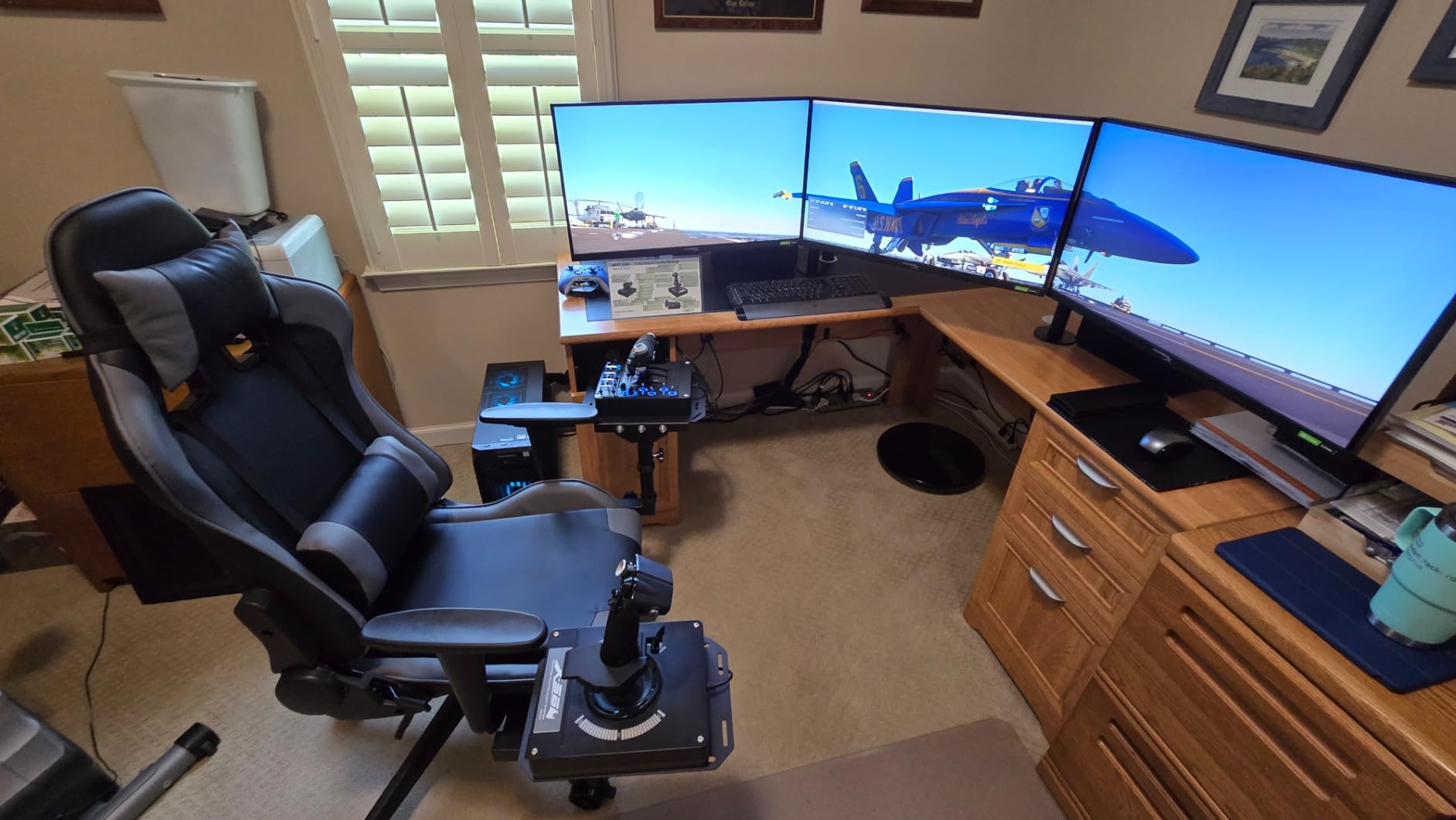 Marada Flight Sim Chair Stand Adjustable for Joystick with Gaming Chair customer photo 1