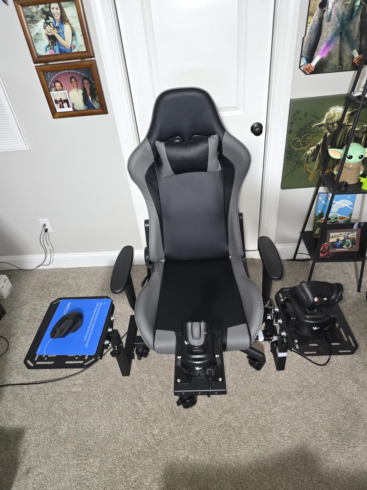 Marada Flight Sim Chair Stand Adjustable for Joystick with Gaming Chair customer photo 2