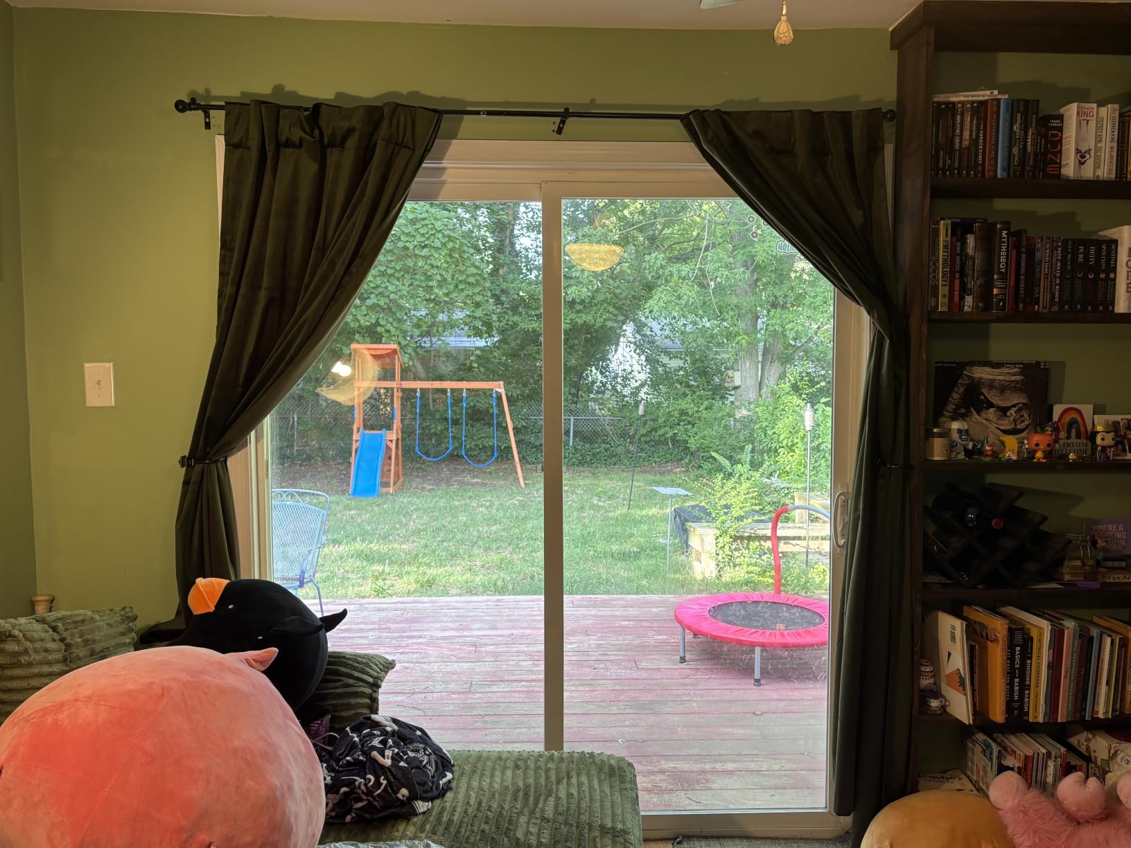 BGment Olive Green Velvet Blackout Curtains 52 x 84 Inch Length, 2 Panels customer photo 1