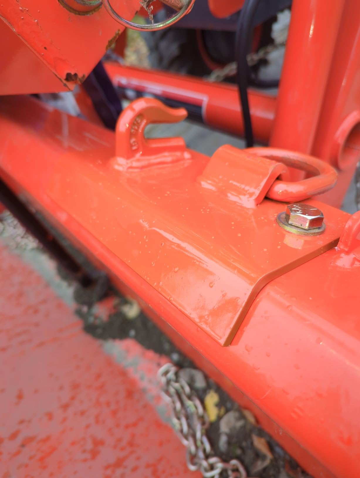 E-cowlboy Tractor Bucket Hook Grab Hooks Fits for JD Compact Tractor 1025R 2032R 3320 2520 Tractor Bucket Hooks D Rings Bolt on Heavy Duty, Compatible with sub Compact & Compact Tractor Buckets customer photo 2