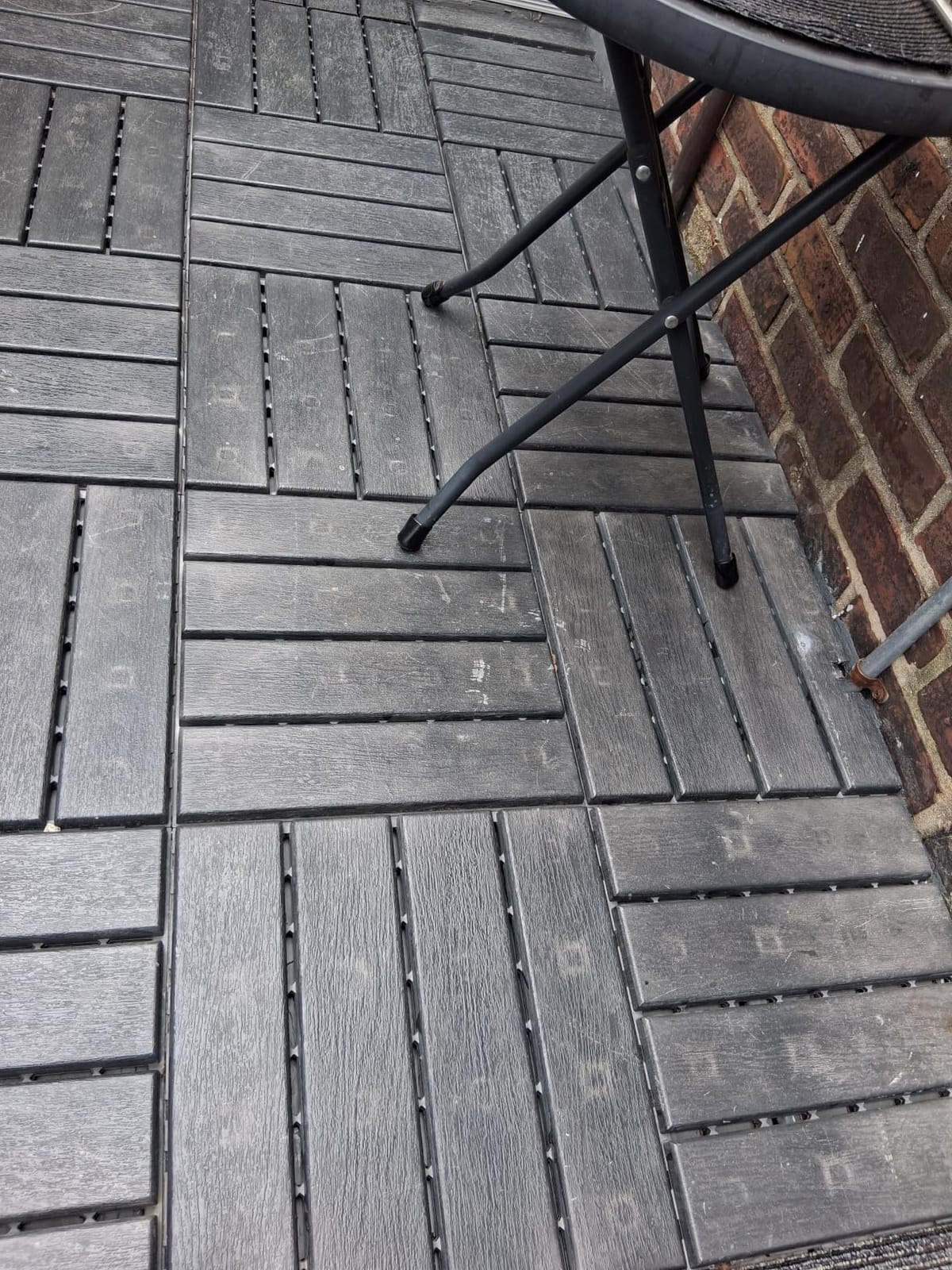 60 sq. ft Plastic Interlocking Deck Tiles,60 Pack Patio Deck Tiles,12