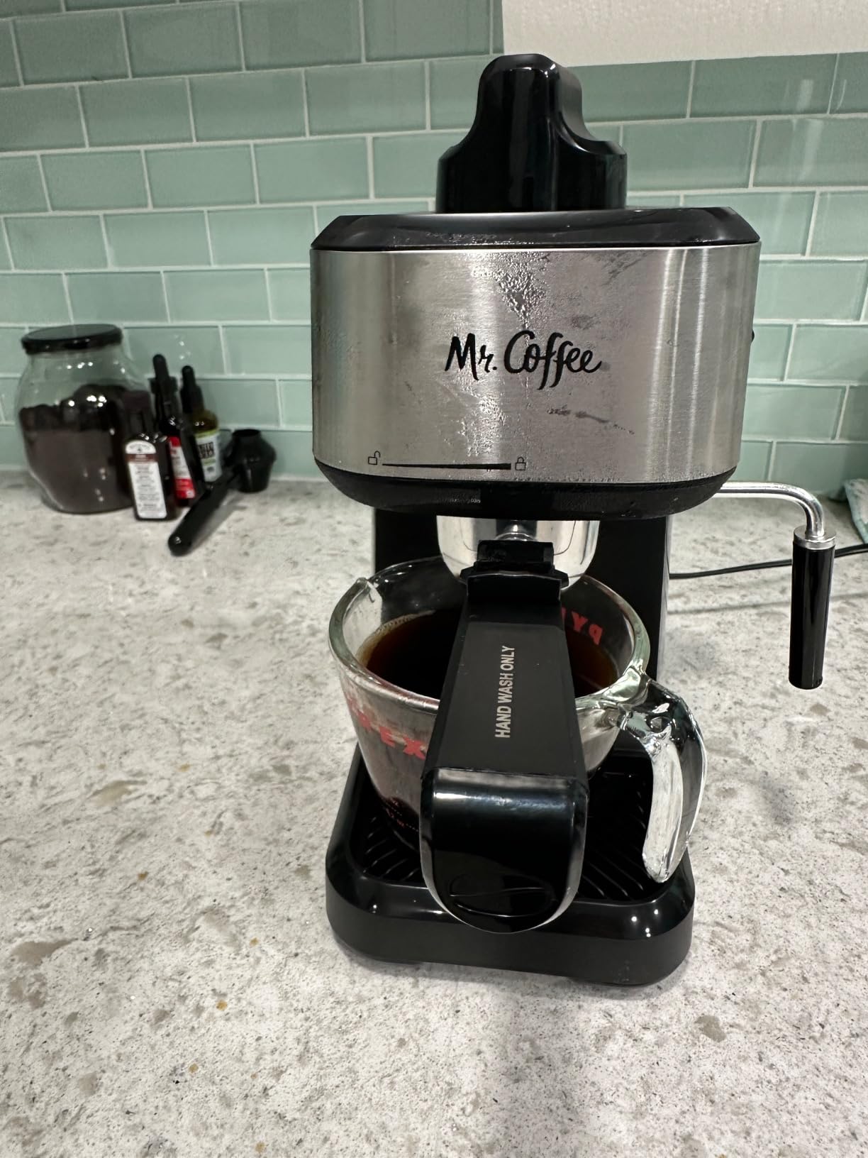 Mr. Coffee 4-Shot Steam Espresso Cappuccino and Latte Maker with Stainless Steel Frothing Pitcher customer photo 2