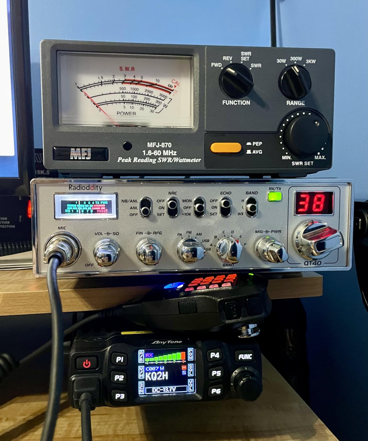 Radioddity QT40 10 Meter Mobile Ham Radio SSB/AM/FM/PA 40W, NOAA Alert customer photo 2