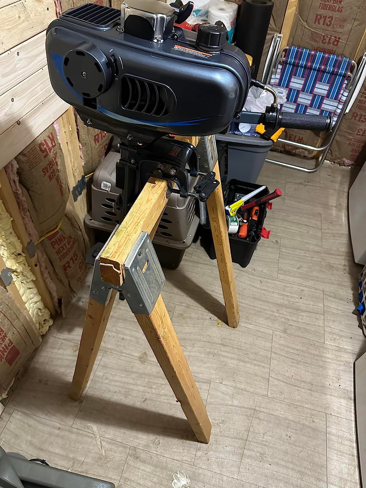 2 Stroke 3.5HP Outboard Motor, 49CC Heavy Duty Fishing Boat Engine customer photo 2
