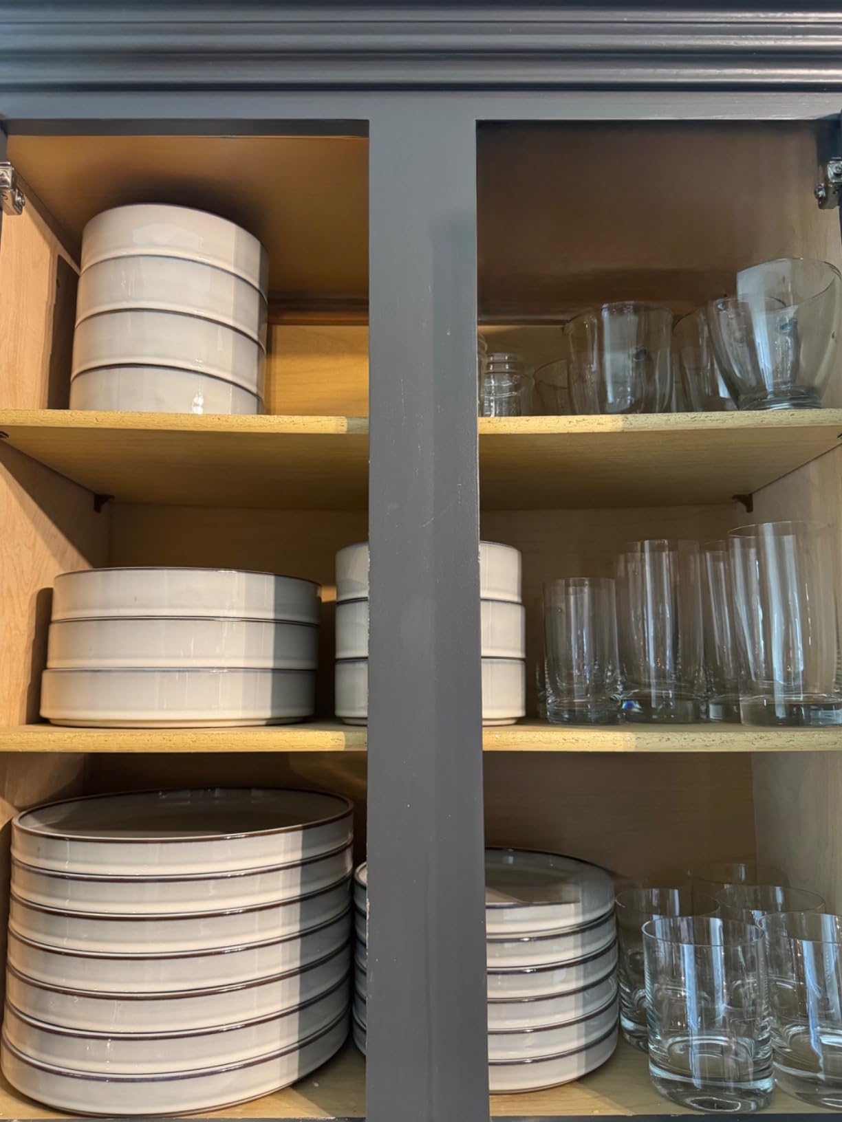 Bloomhouse - Two Time Oprah's Favorite Things Winner - Santorini Mist Double Bowl Terracotta Reactive Glaze Plates and Bowls Dinnerware Set - Moonstone White, Service for Four (16pcs) customer photo 1